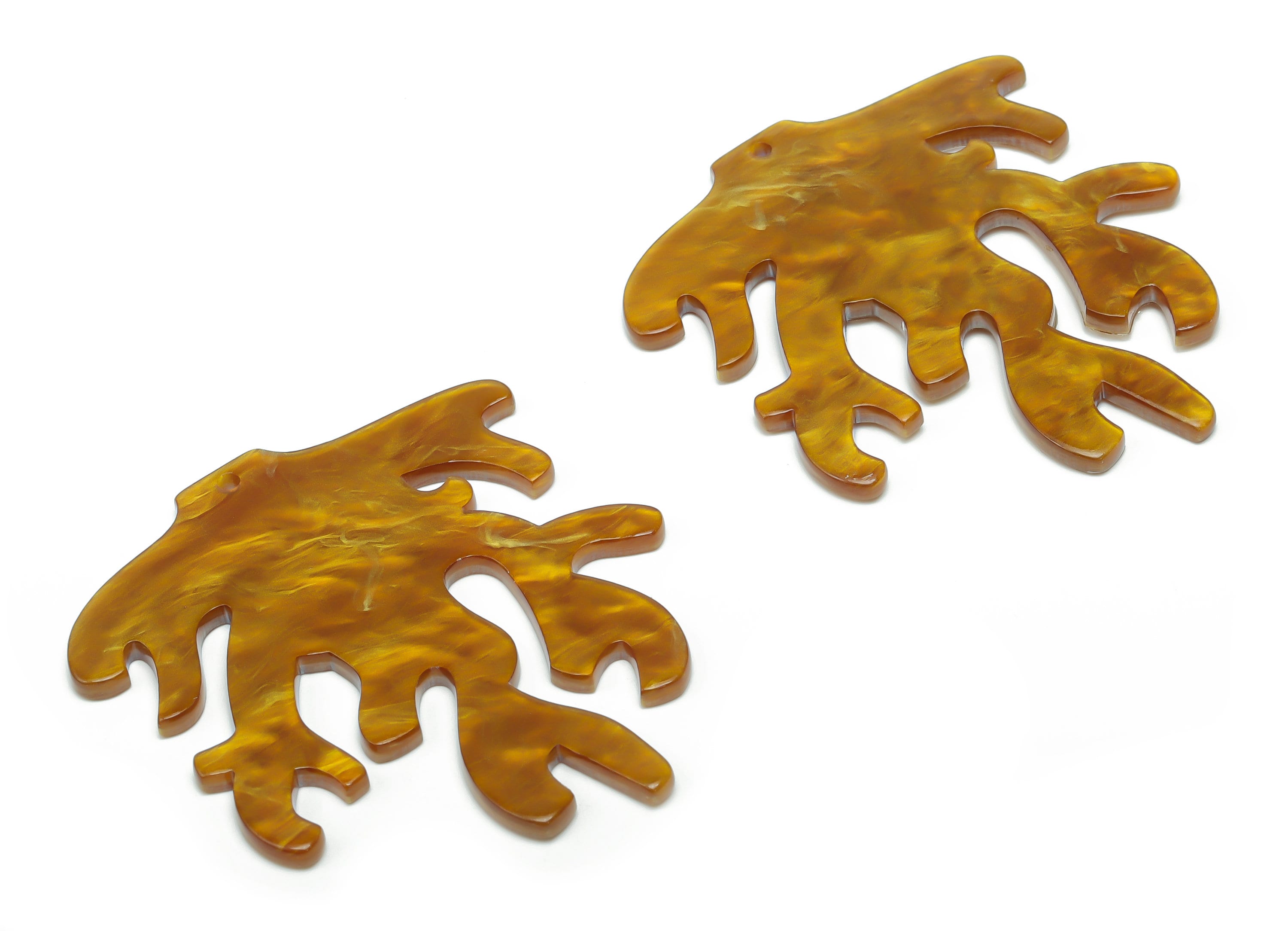 Acrylic Coral Earring Charms - Acrylic Coral Branch Pendant – Jewelry Making Supplies - Color Code: A796 - 54.97x48.72x2.29mm - AC2389-A796 - DOMEDBAZAAR