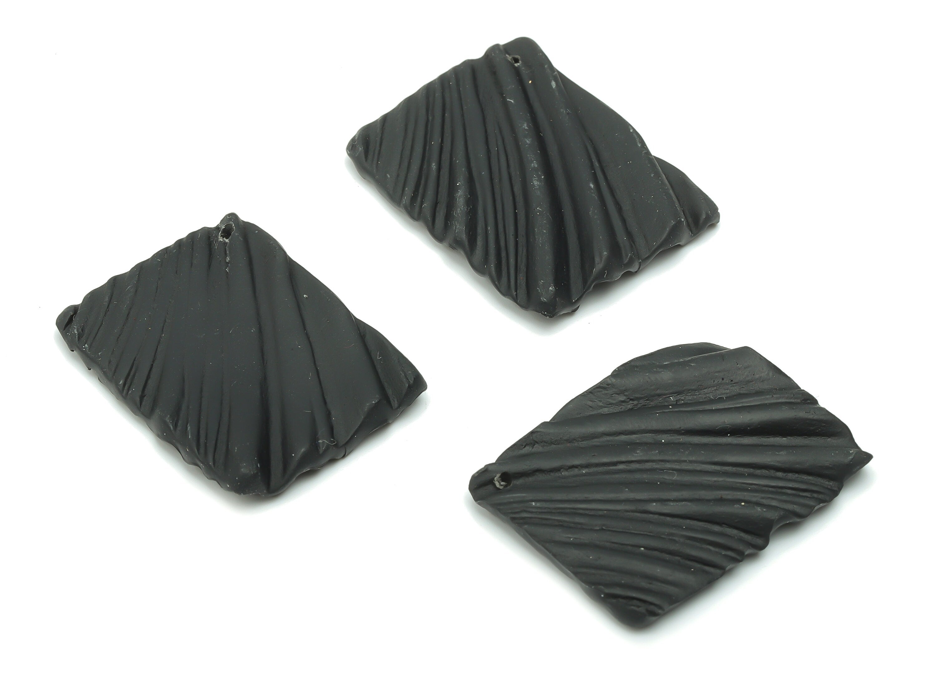 Polymer Clay Texture Rectangle Earring Charms - Polymer Clay Rectangle Pandant - Jewelry Handmade Making - 32.27x24.55x3.73mm - PC2334 - DOMEDBAZAAR