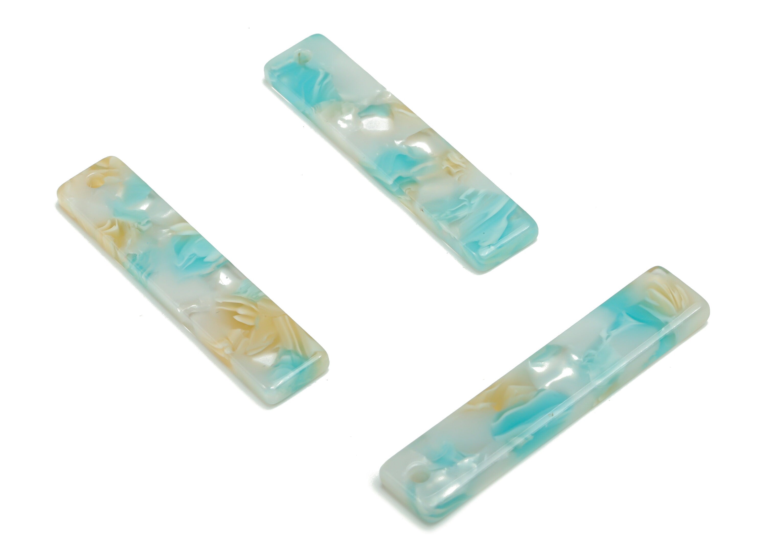 Acetate Stick & Bar Earring Charms - Acetate Stick Pendant - Jewelry Making Supplies - Color Code: A787 - 34.01x7.11x2.56mm - AC1026-A787 - DOMEDBAZAAR