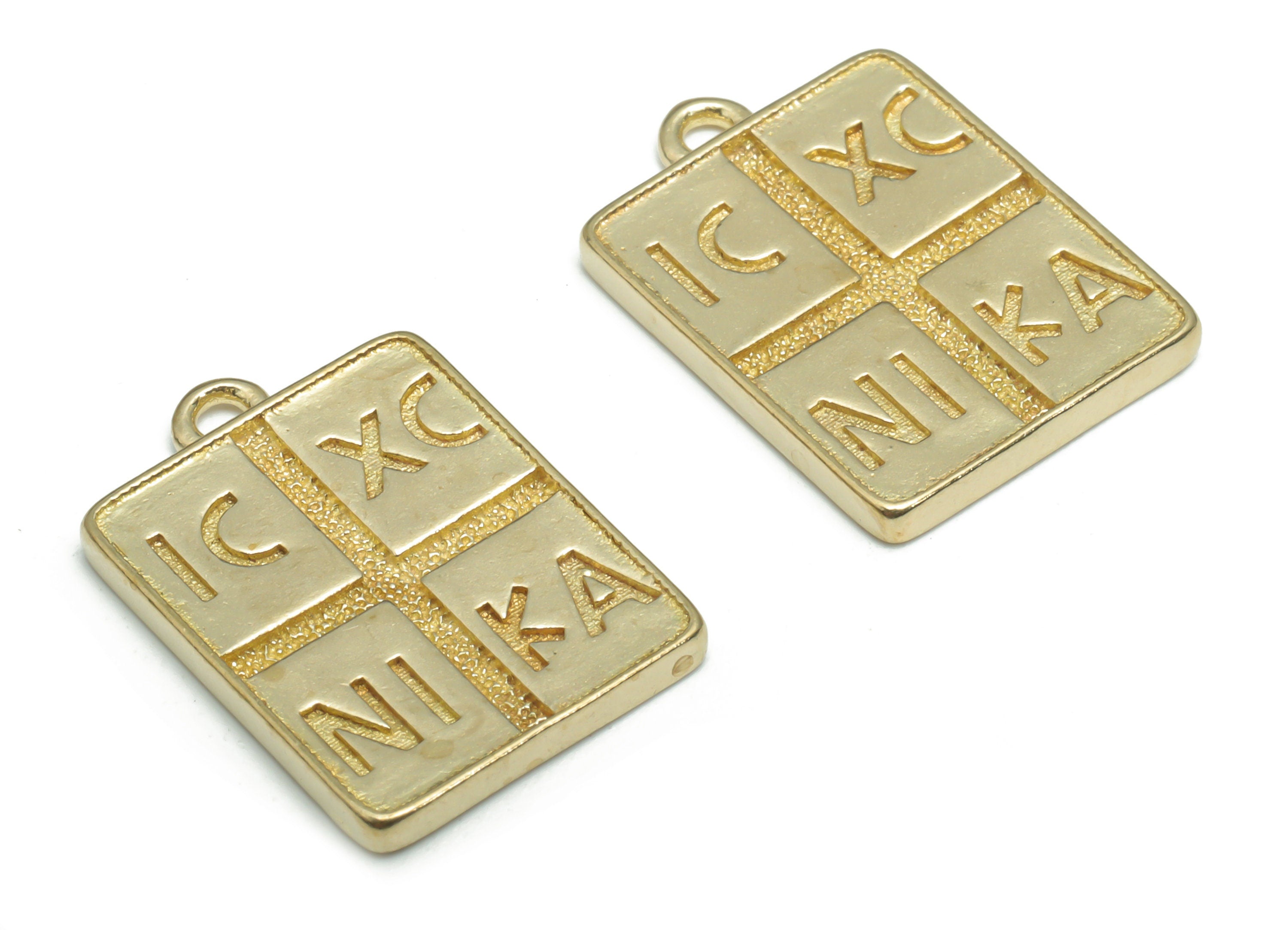 Brass Square Periodic Table Earring Charms - Raw Brass Elements Square Pendant - Jewelry Making Supplies - 19.51x13.77x1.75mm - PP5160 - DOMEDBAZAAR