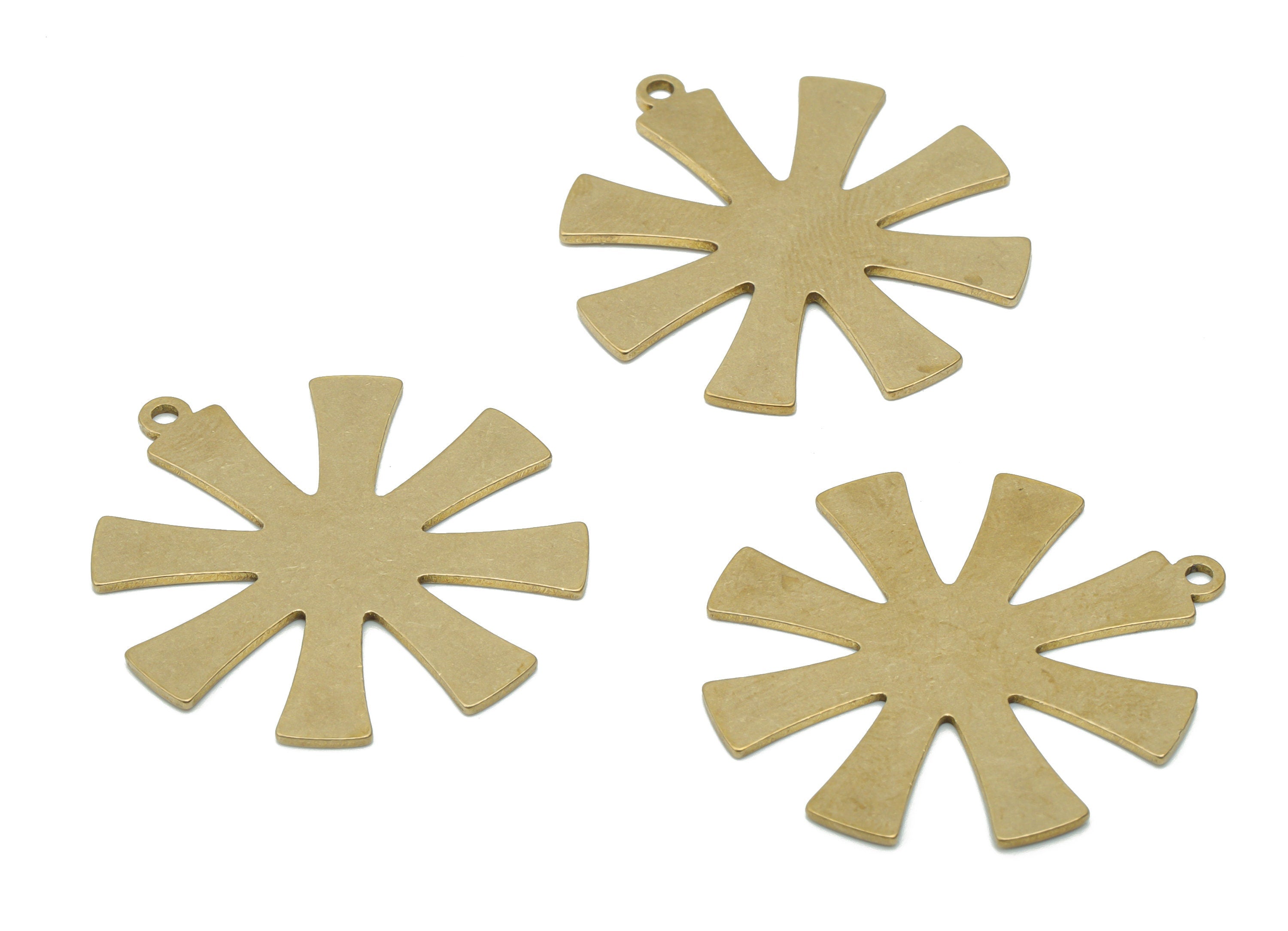 Personalized stamping blank - Brass Sun Earring Charms - Raw Brass Sun Pendant - Jewelry Making Supplies - 34.79x31.87x0.87mm - PPA1758 - DOMEDBAZAAR