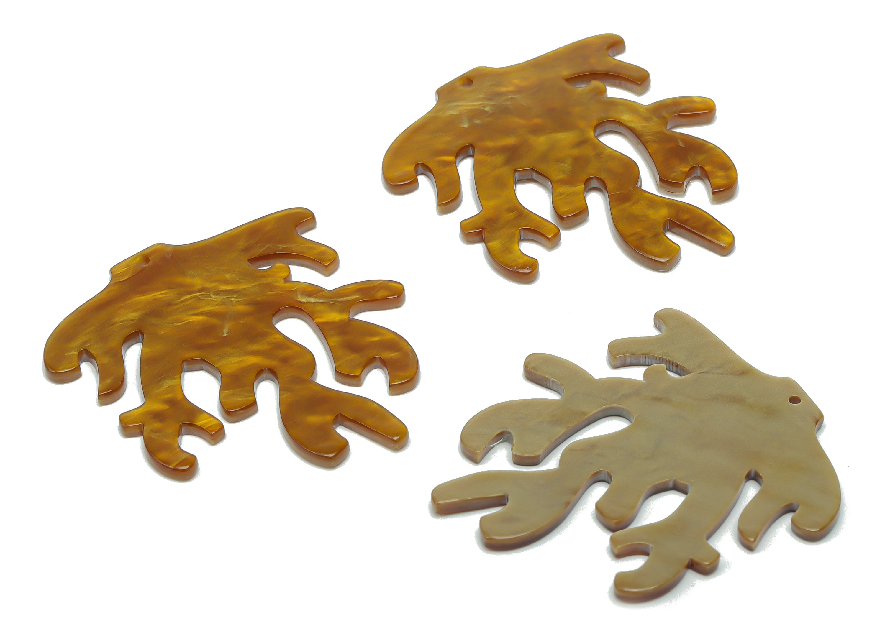 Acrylic Coral Earring Charms - Acrylic Coral Branch Pendant – Jewelry Making Supplies - Color Code: A796 - 54.97x48.72x2.29mm - AC2389-A796 - DOMEDBAZAAR
