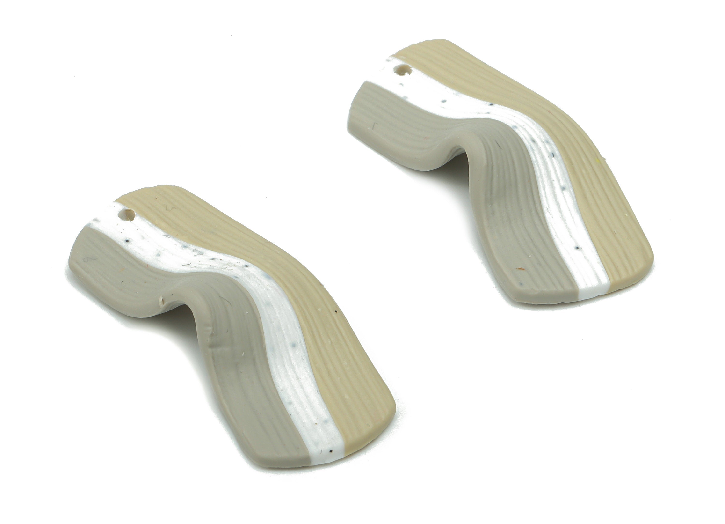 Polymer Clay Rectangle Earring Charms - Polymer Clay Rectangle Pandant - Jewelry Handmade Making - 31.52x14.41x1.97mm - PC2315 - DOMEDBAZAAR