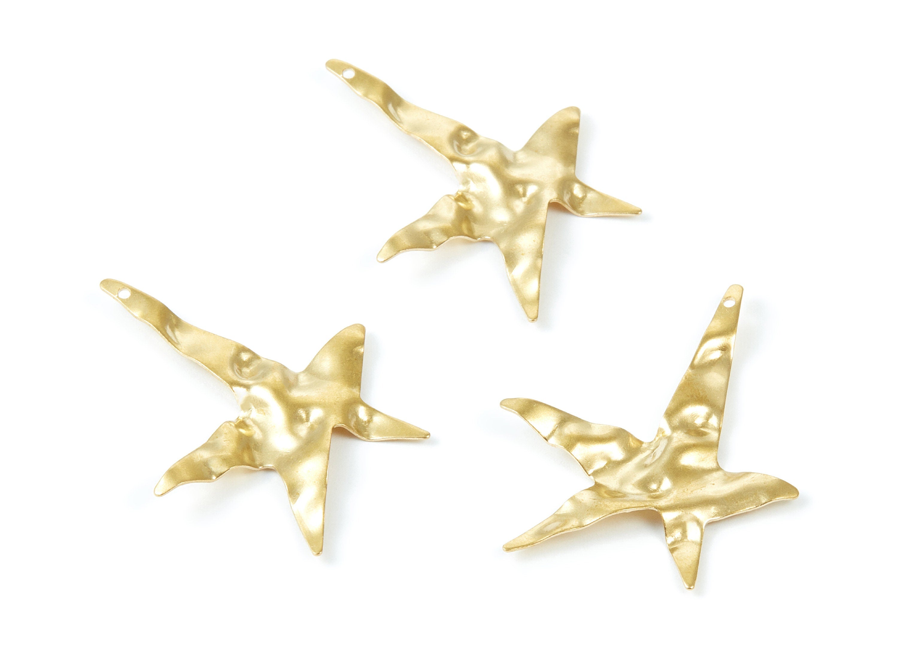 Brass Star Earring Charms - Raw Brass Star Pendant -  DIY Jewelry Making Supplies - 41,9x31,7x0,97mm - PP1895 - DOMEDBAZAAR