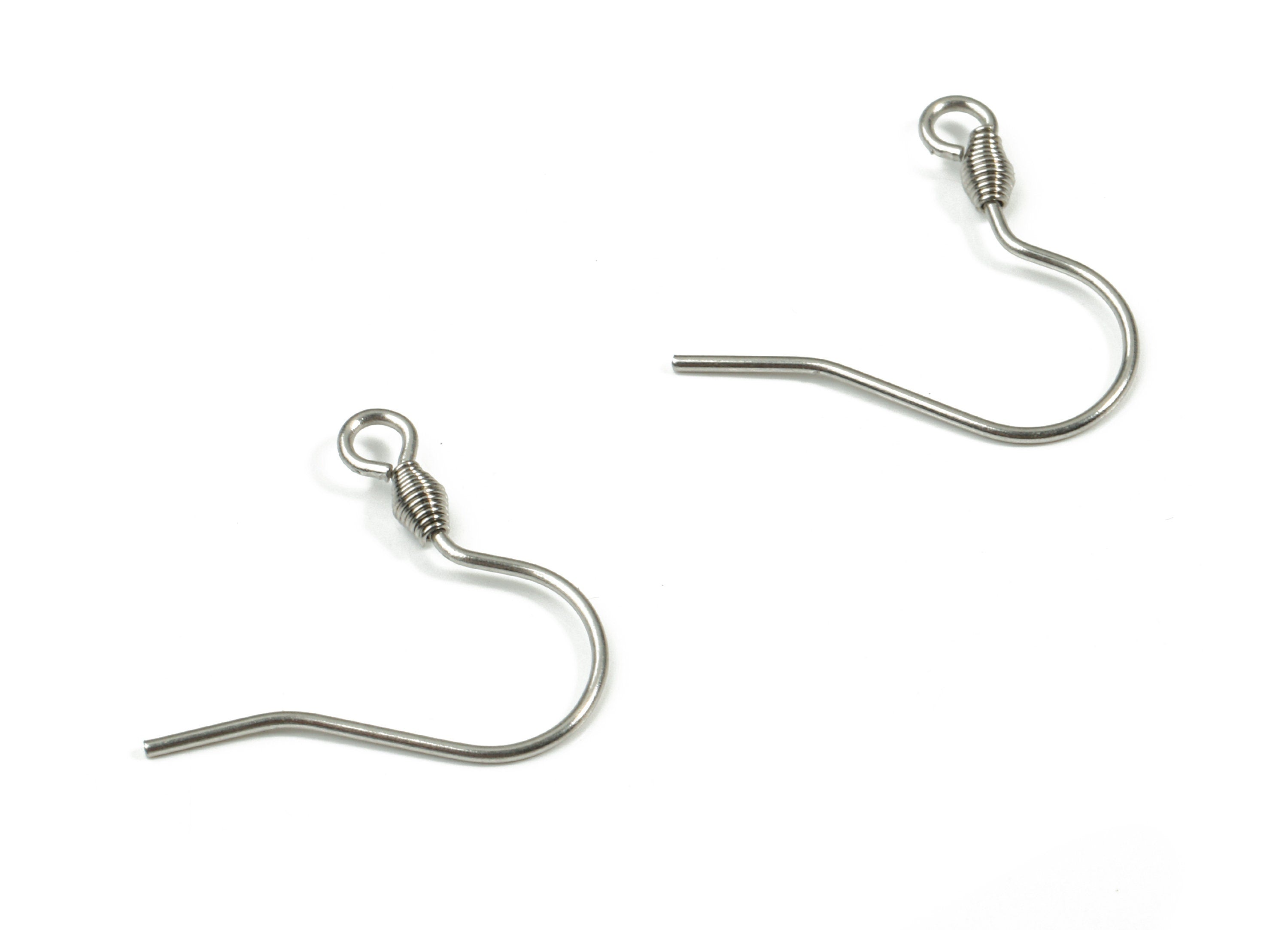 Stainless Steel Earring Hook - 304 Stainless Steel Ear Wires - Earring Findings - Jewelry Supplies - 15.8x13.35mm - SS1164 - DOMEDBAZAAR