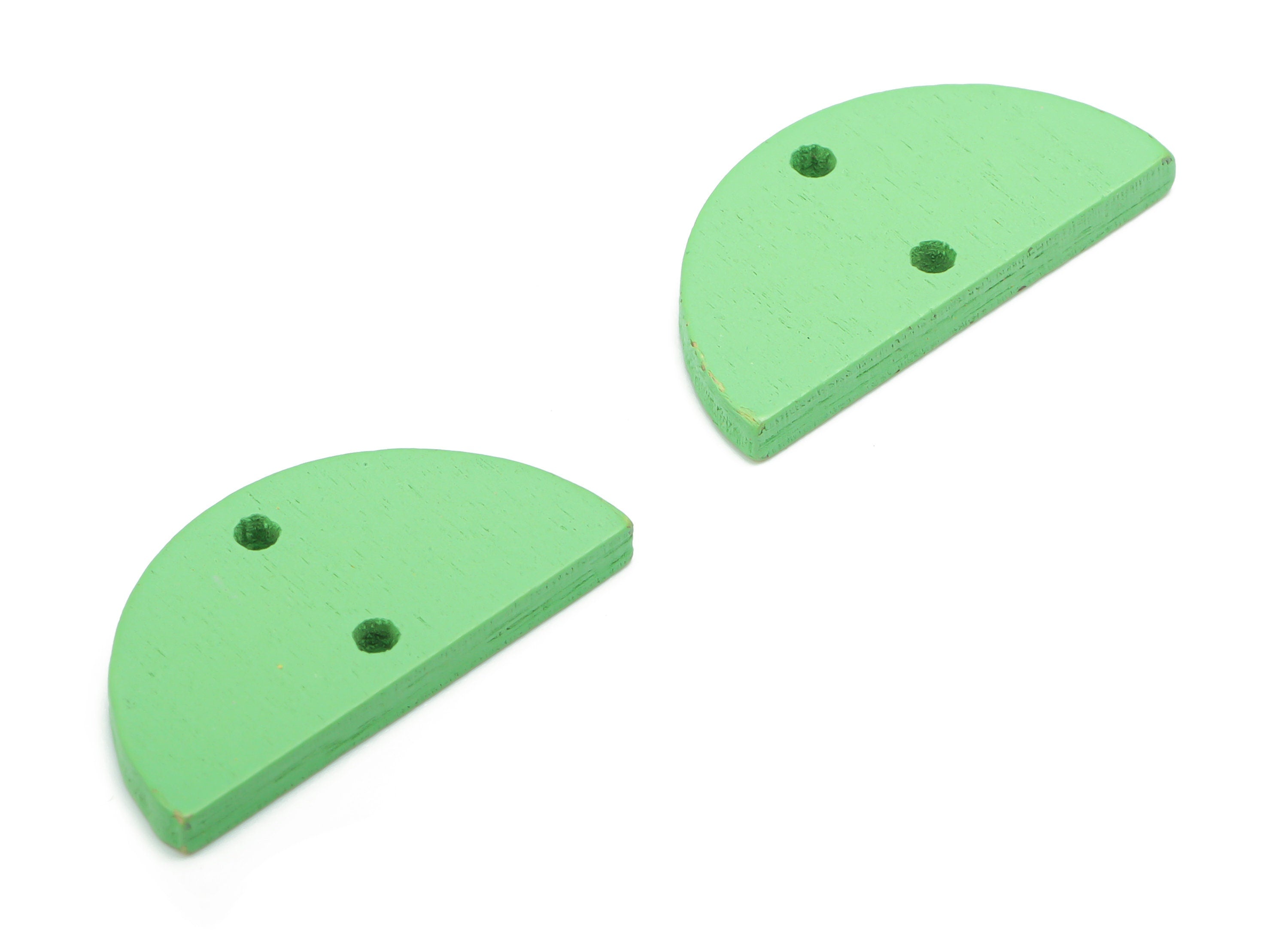 Poplar Plywood Semicircle Earring Connectors - Poplar Plywood Half Moon Pendant - DIY Jewelry Making Supplies - 19.9x10.05x1.9mm - BB1157A - DOMEDBAZAAR