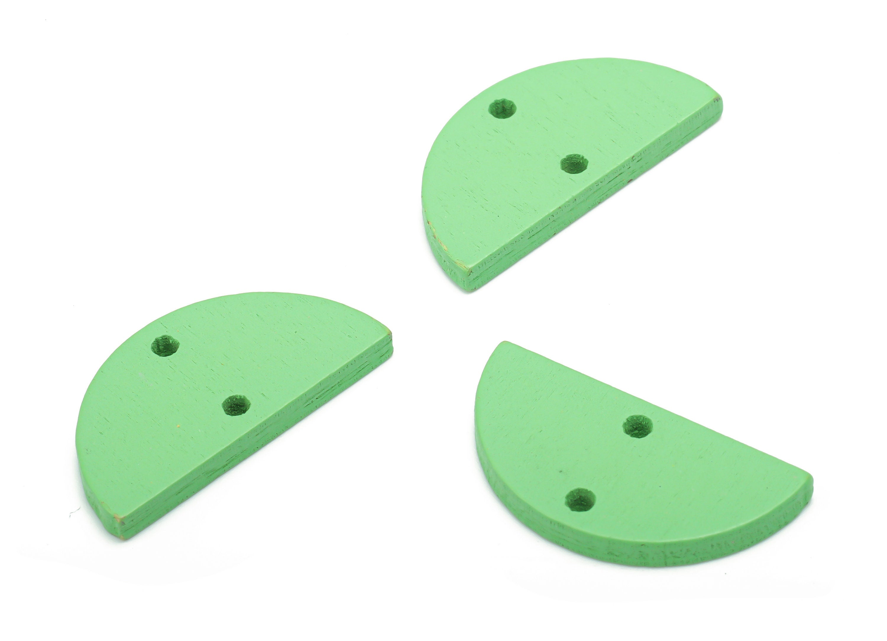 Poplar Plywood Semicircle Earring Connectors - Poplar Plywood Half Moon Pendant - DIY Jewelry Making Supplies - 19.9x10.05x1.9mm - BB1157A - DOMEDBAZAAR