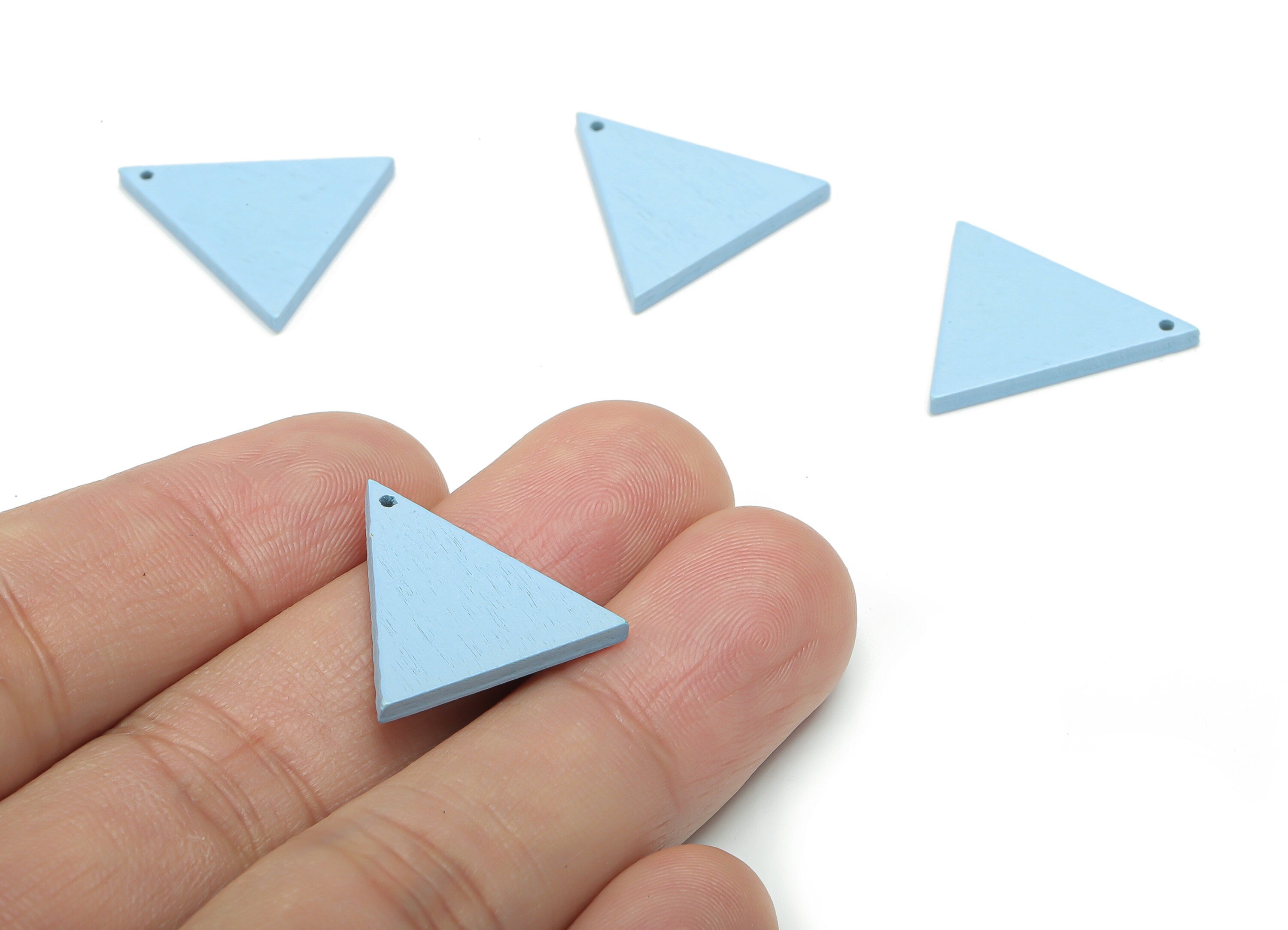 Poplar Plywood Triangle Earring Charms - Poplar Plywood Triangle Pendant - DIY Jewelry Making Supplies - 20.34x20.2x1.52mm - BB1162B - DOMEDBAZAAR