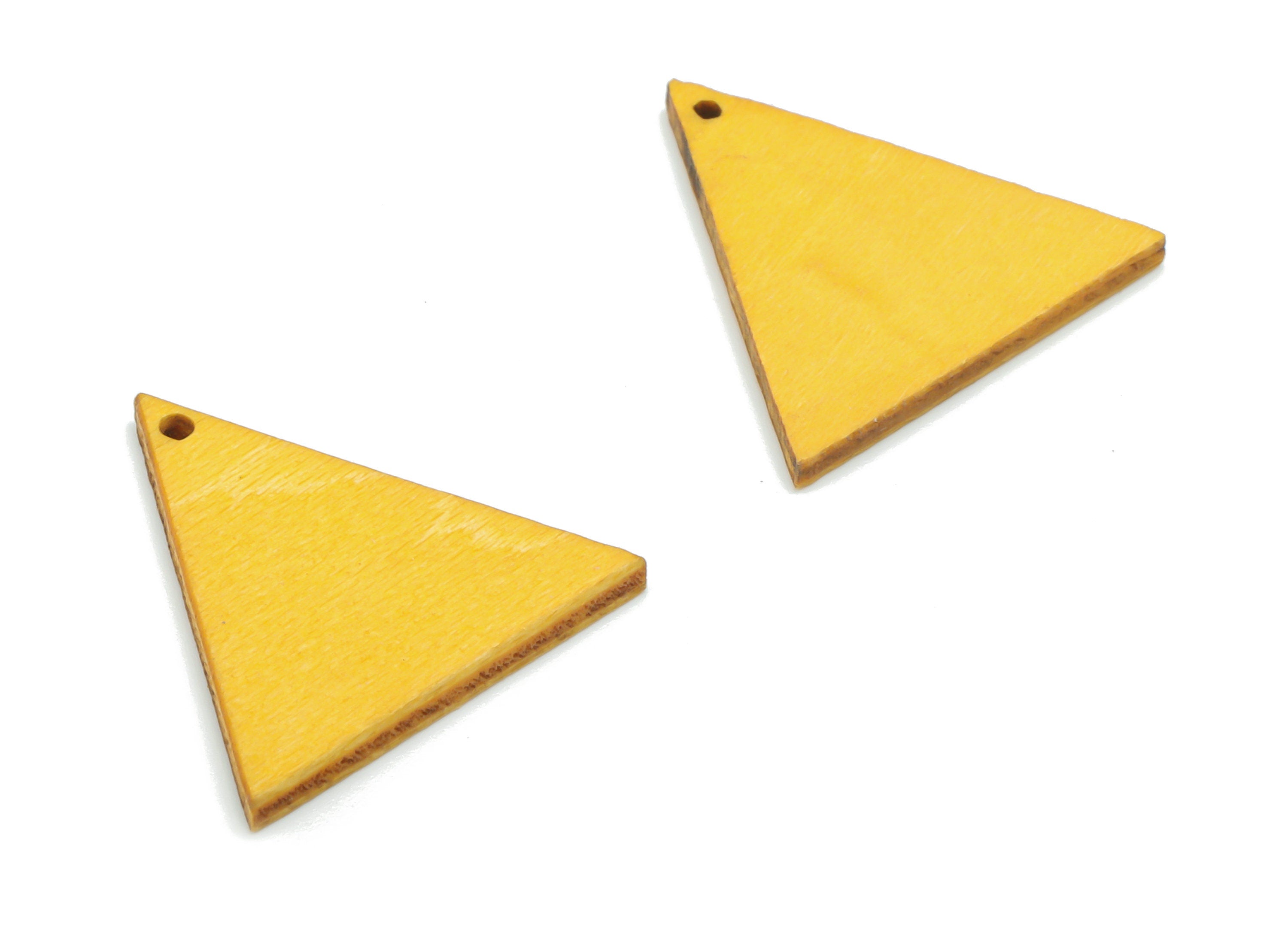 Poplar Plywood Triangle Earring Charms - Poplar Plywood Triangle Pendant - DIY Jewelry Making Supplies - 20.34x20.2x1.52mm - BB1162C - DOMEDBAZAAR