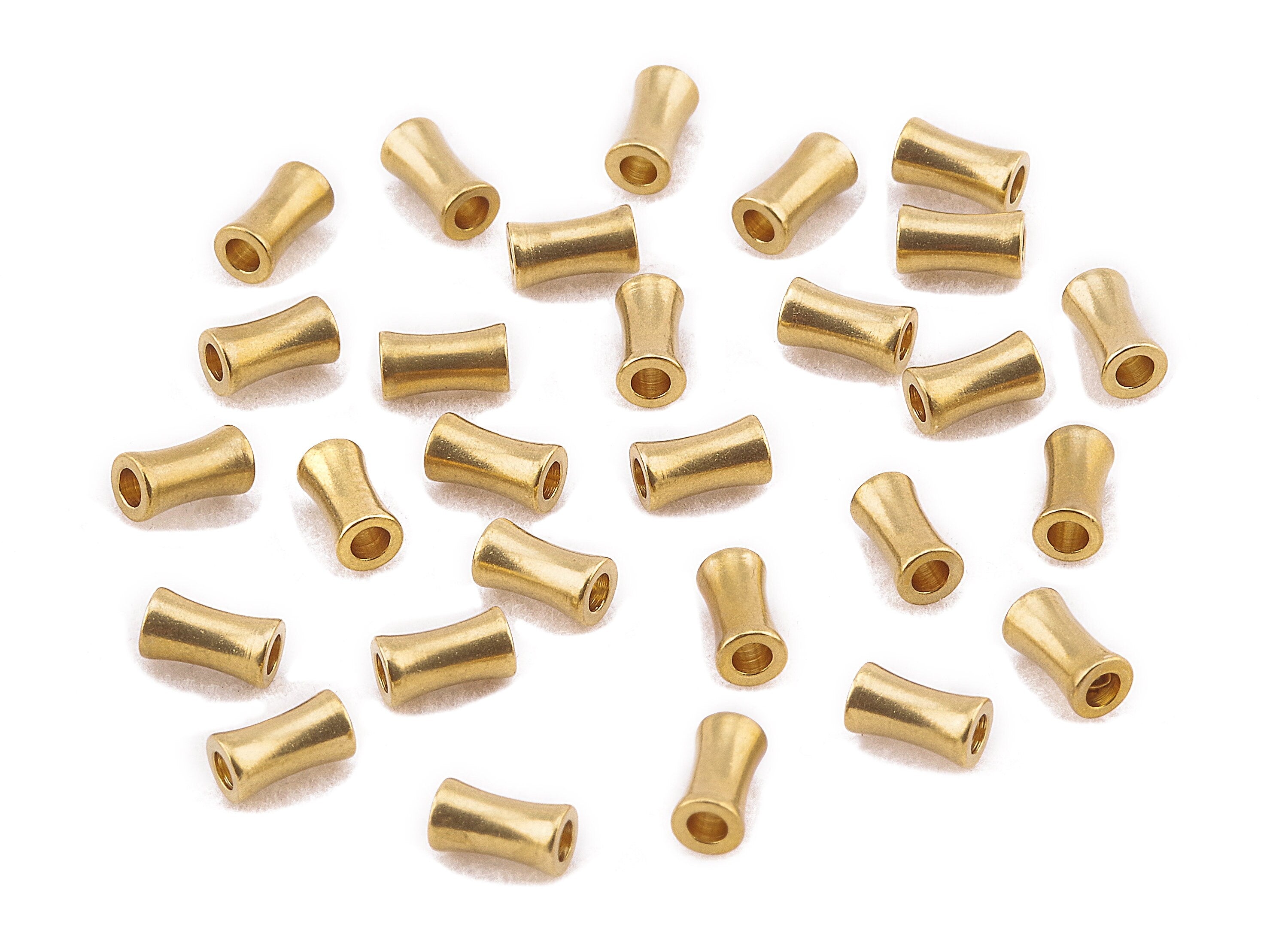 Brass Connector Spacer Beads - Raw Brass Connector Spacer Beads - Spacer Connectors - Jewelry Supplies - 5.4x2.99mm - PP2270 - DOMEDBAZAAR