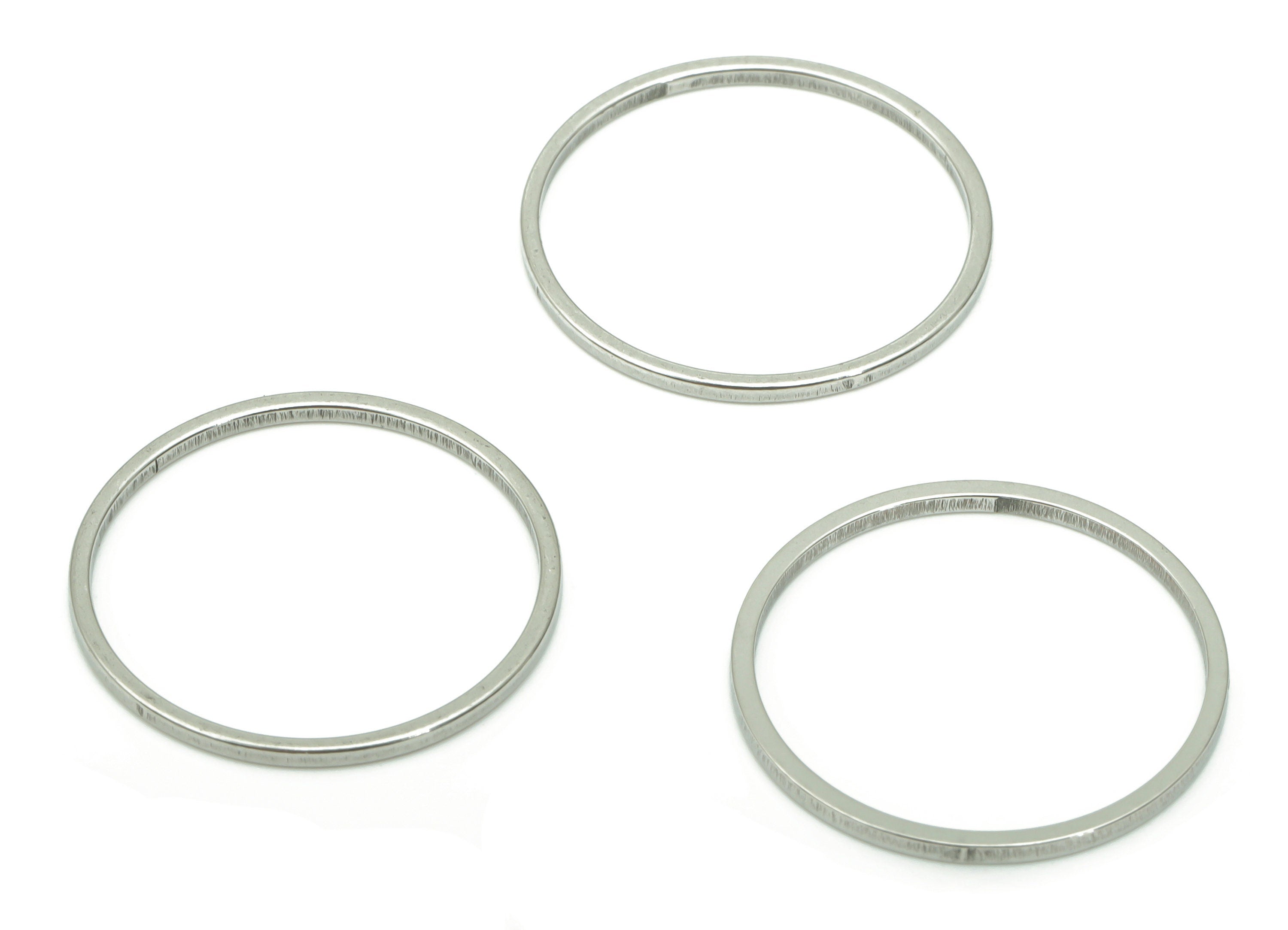 Stainless Steel 201 Round Hoop Connector - 19*1*1mm - Stainless Steel 201 Circle Ring Links - Jewelry Supplies - 18.78x18.78x1mm - SS1367-19 - DOMEDBAZAAR