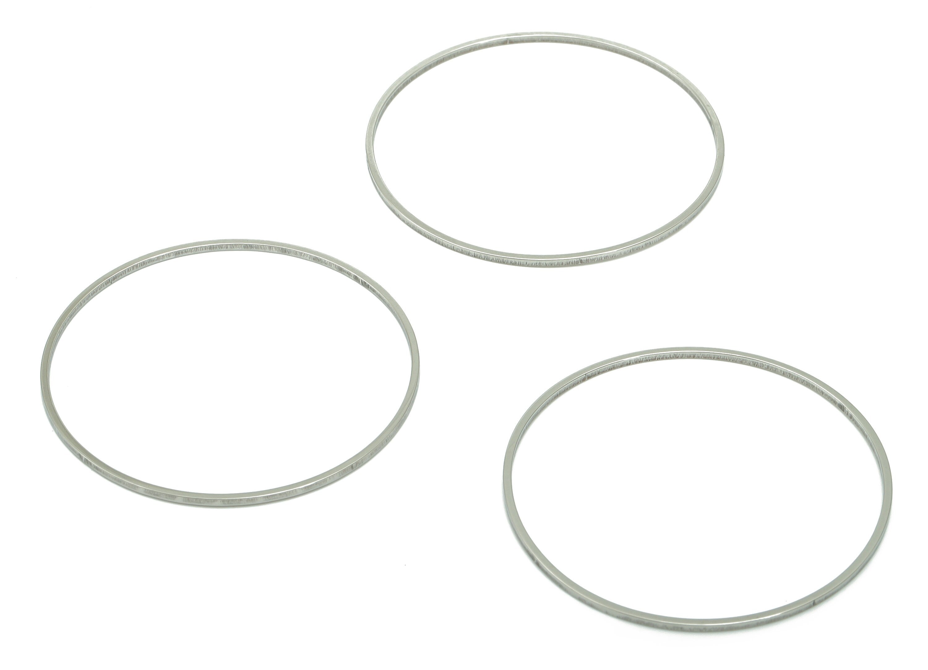 Stainless Steel 201 Round Hoop Connector - 42*1*1mm - Stainless Steel 201 Circle Ring Links - Jewelry Supplies - 41.63x41.63x1mm - SS1367-42 - DOMEDBAZAAR