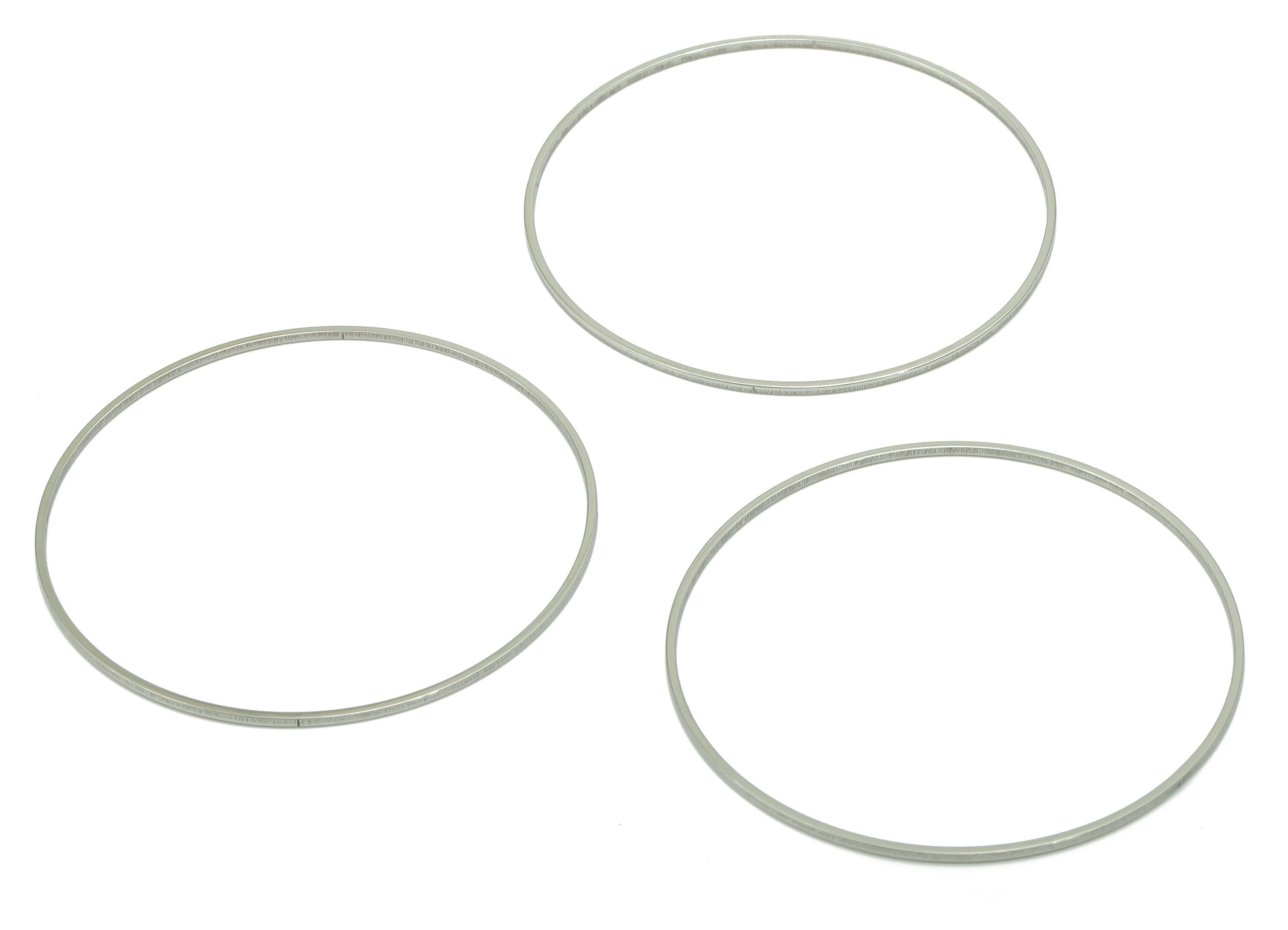 Stainless Steel 201 Round Hoop Connector - 50*1*1mm - Stainless Steel 201 Circle Ring Links - Jewelry Supplies - 49.82x49.82x1mm - SS1367-50 - DOMEDBAZAAR