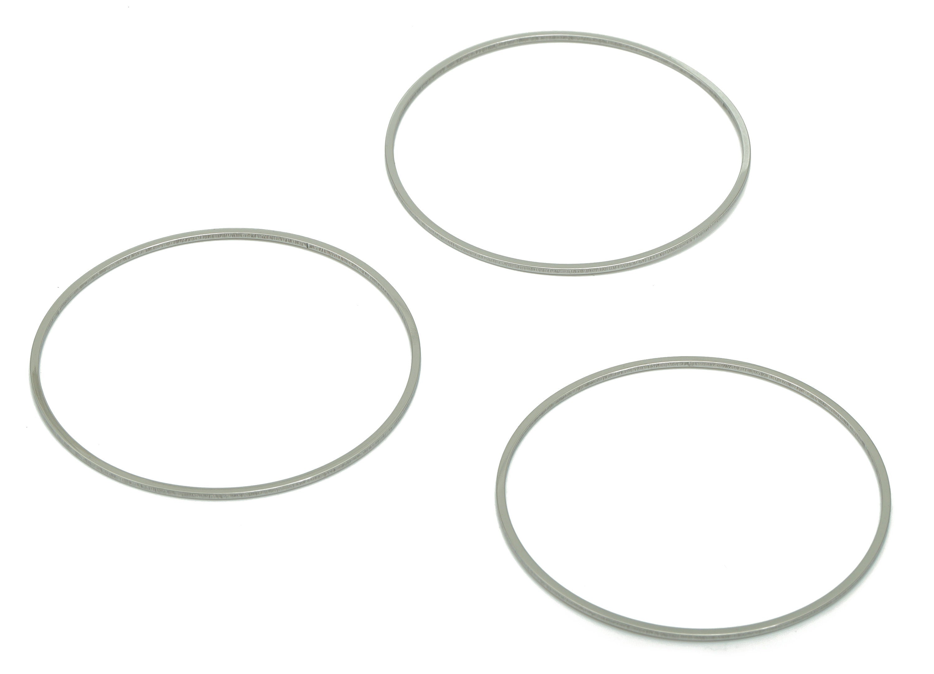 Stainless Steel 201 Round Hoop Earring Connector - 40*0.8*0.8mm - Stainless Steel 201 Circle Ring Links - 39.74x39.74x0.8mm - SS1368-40 - DOMEDBAZAAR