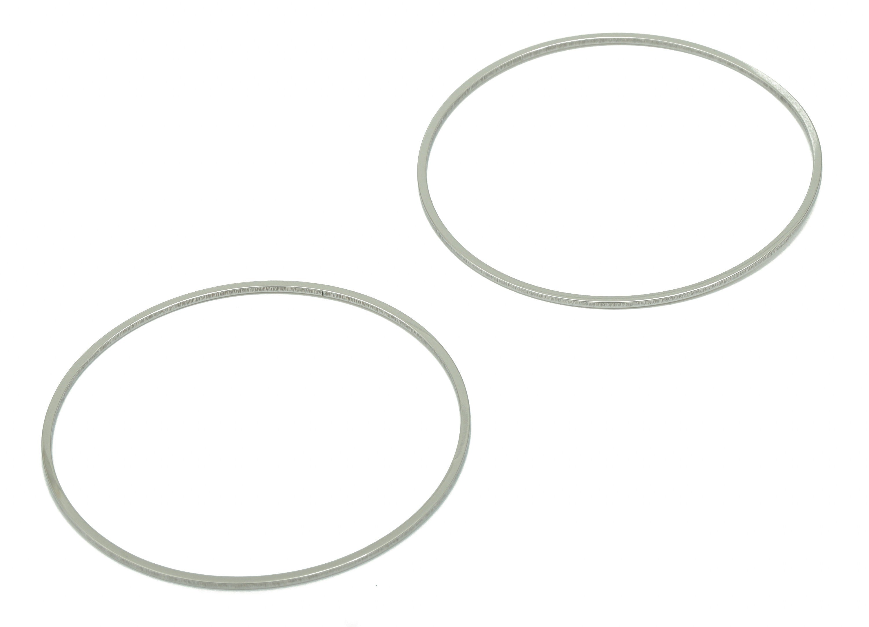 Stainless Steel 201 Round Hoop Earring Connector - 40*0.8*0.8mm - Stainless Steel 201 Circle Ring Links - 39.74x39.74x0.8mm - SS1368-40 - DOMEDBAZAAR