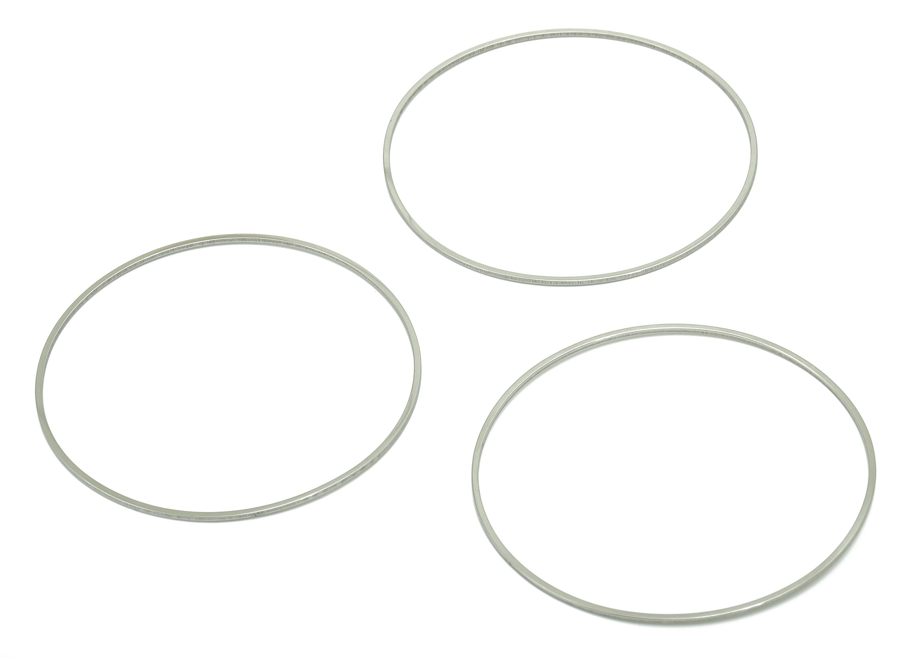 Stainless Steel 201 Round Hoop Earring Connector - 50*0.8*0.8mm - Stainless Steel 201 Circle Ring Links - 49.72x49.72x0.77mm - SS1368-50 - DOMEDBAZAAR