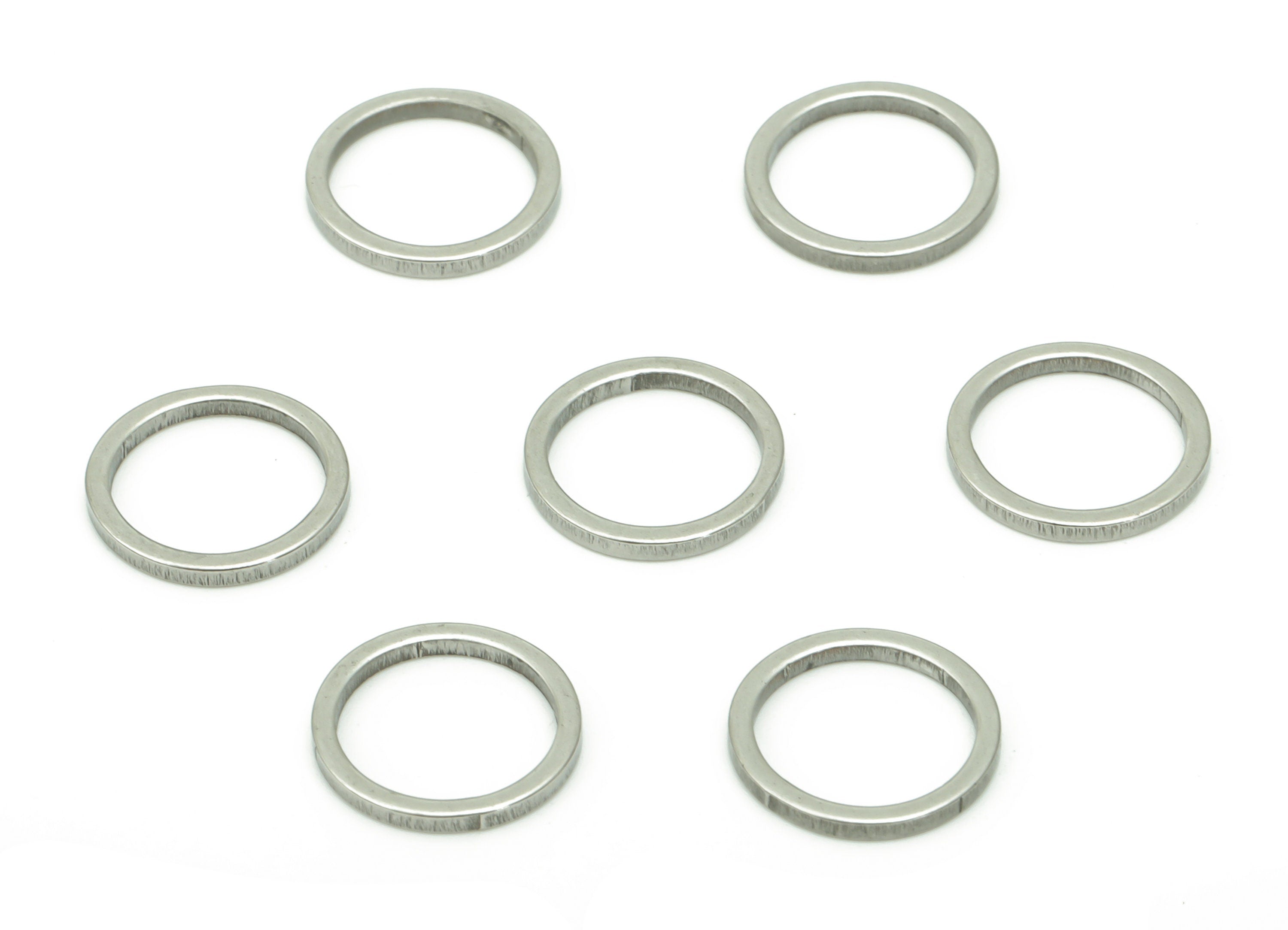 Stainless Steel 201 Round Hoop Connector - 10*1*1mm - Stainless Steel 201 Circle Ring Links - Jewelry Supplies - 9.92x9.92x1mm - SS1367-10 - DOMEDBAZAAR