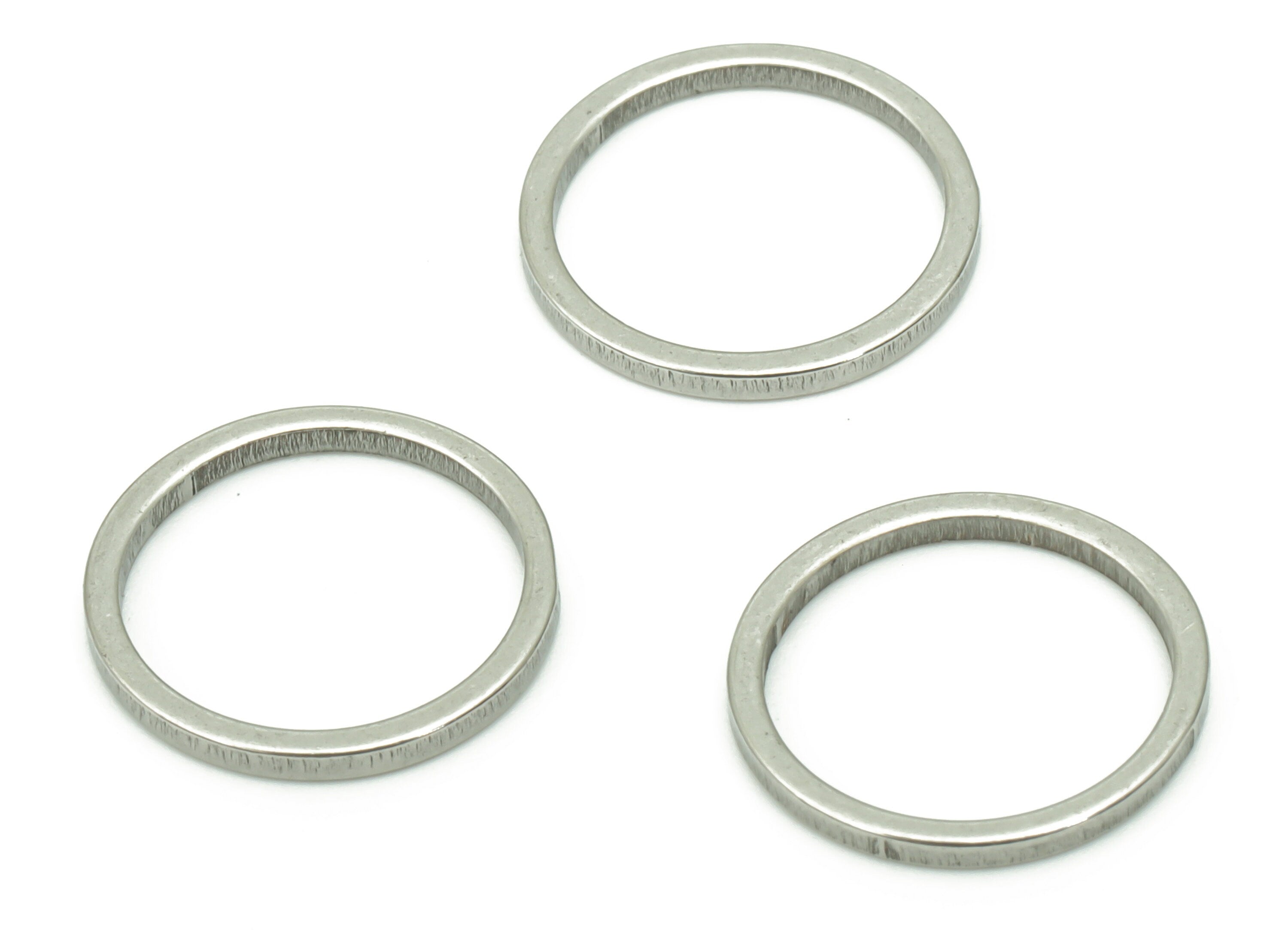 Stainless Steel 201 Round Hoop Connector - 12*1*1mm - Stainless Steel 201 Circle Ring Links - Jewelry Supplies - 11.9x11.9x1mm - SS1367-12 - DOMEDBAZAAR