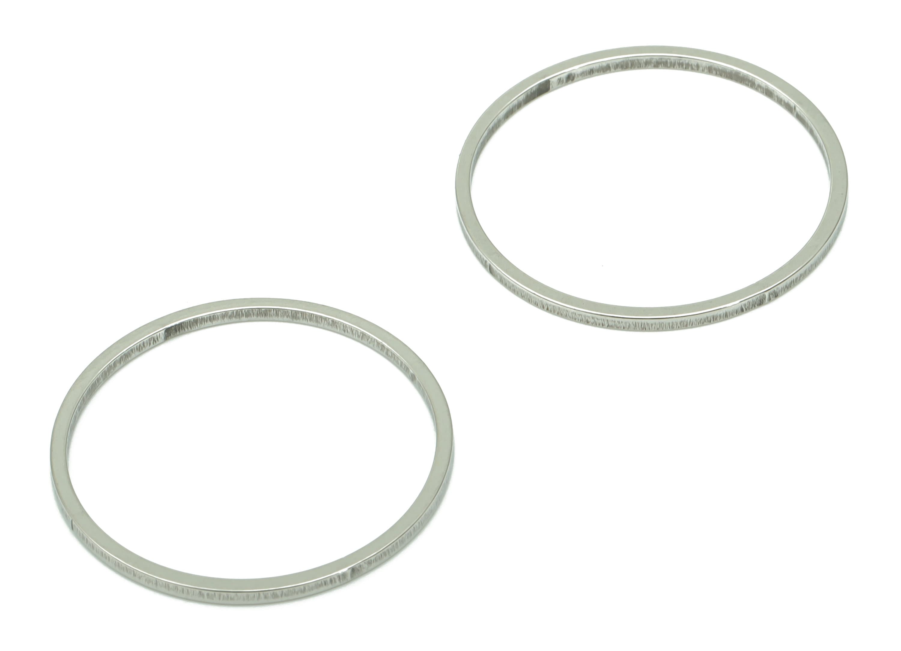 Stainless Steel 201 Round Hoop Connector - 21*1*1mm - Stainless Steel 201 Circle Ring Links - Jewelry Supplies - 20.81x20.81x1mm - SS1367-21 - DOMEDBAZAAR