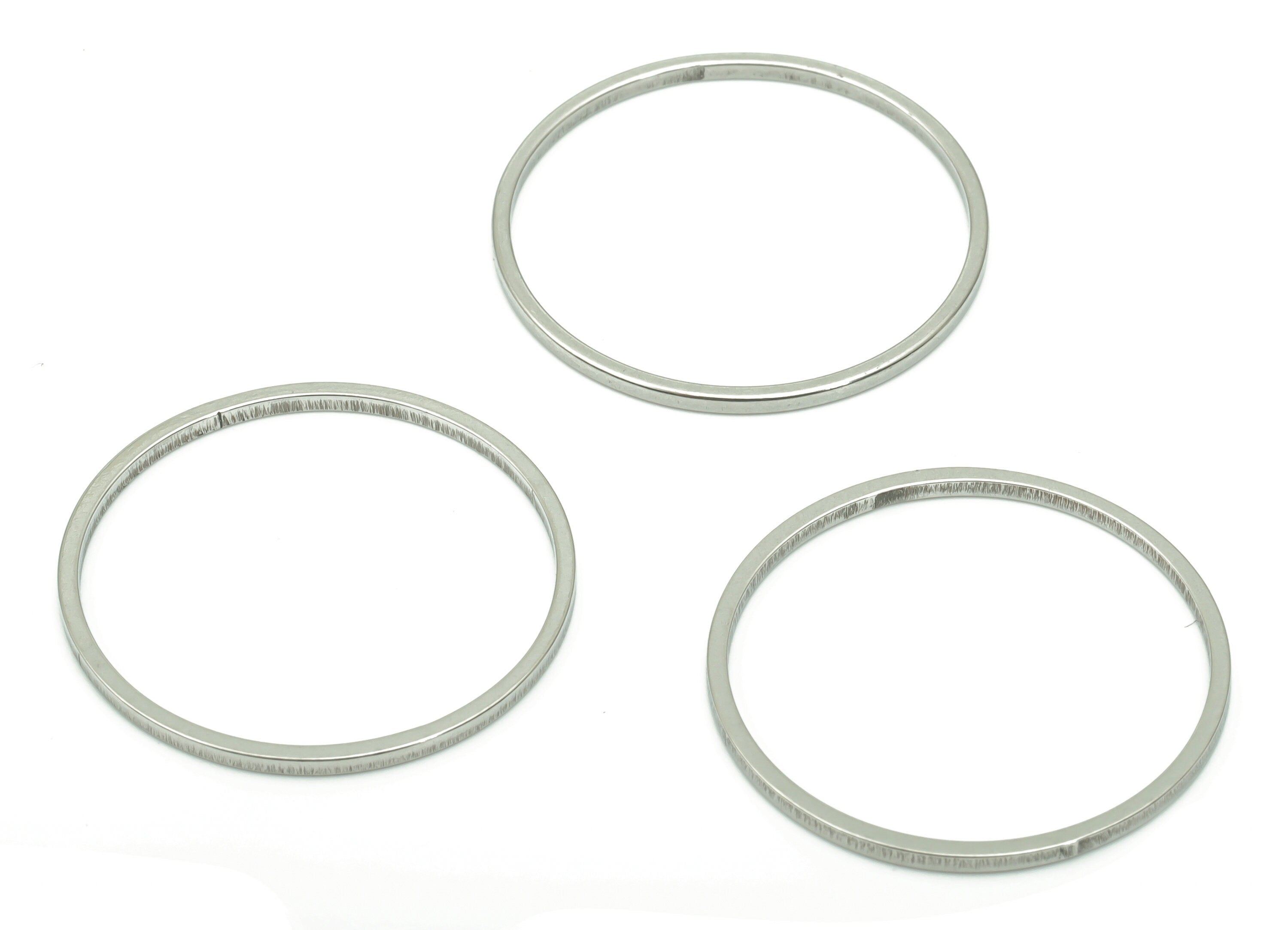 Stainless Steel 201 Round Hoop Connector - 22*1*1mm - Stainless Steel 201 Circle Ring Links - Jewelry Supplies - 21.88x21.88x1mm - SS1367-22 - DOMEDBAZAAR