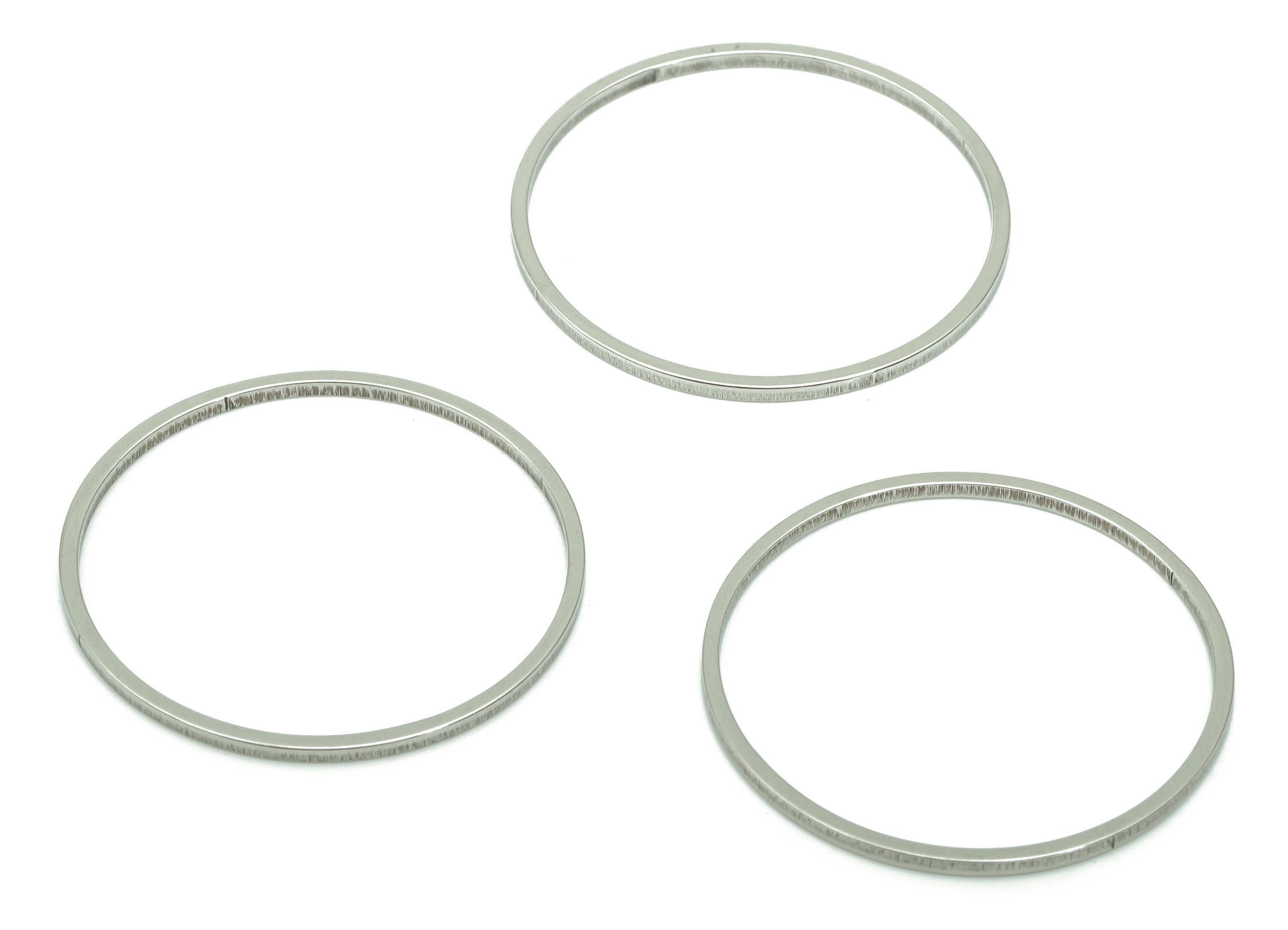 Stainless Steel 201 Round Hoop Connector - 25*1*1mm - Stainless Steel 201 Circle Ring Links - Jewelry Supplies - 24.74x24.74x1mm - SS1367-25 - DOMEDBAZAAR
