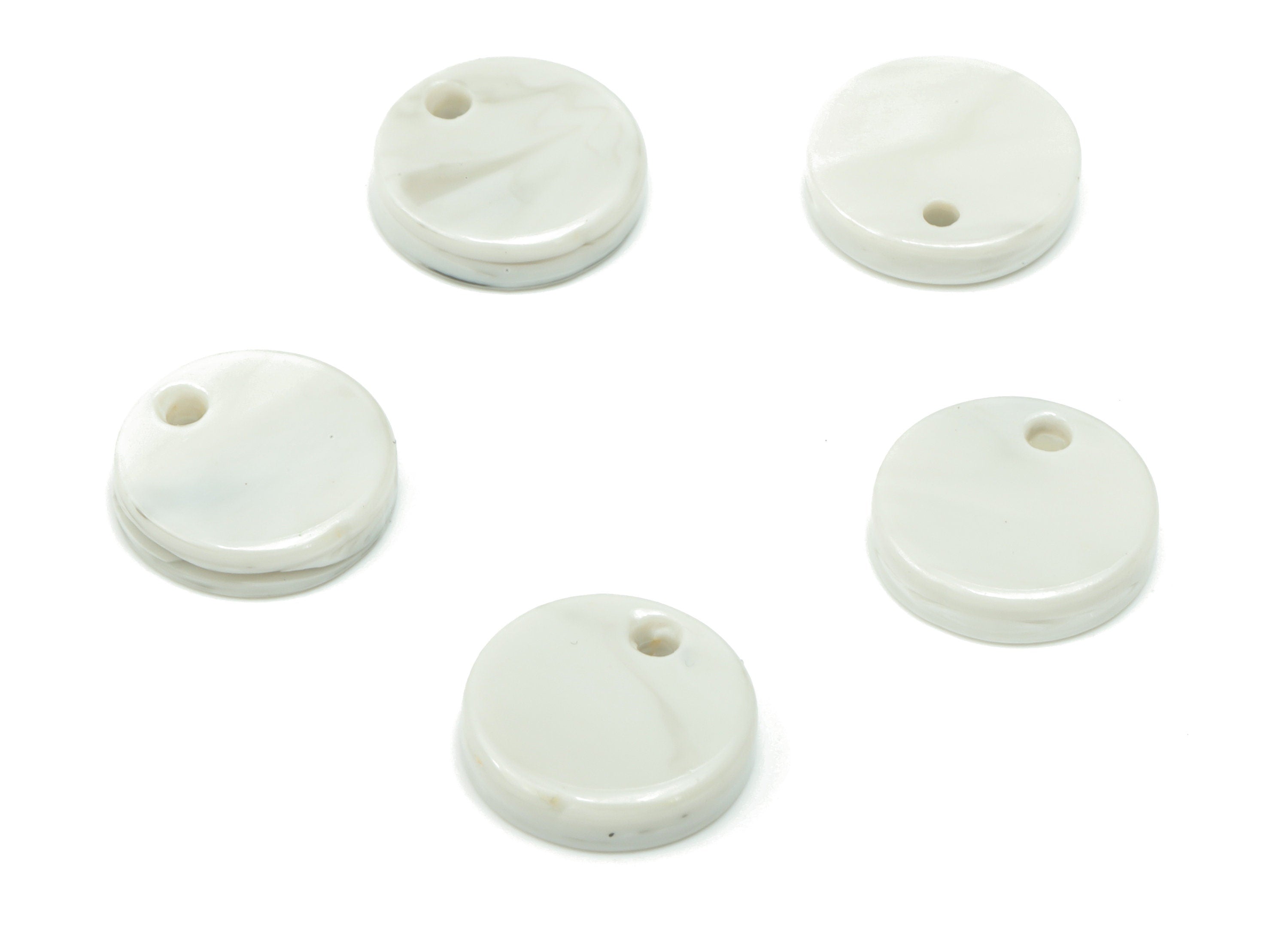 Acetate Acrylic Mini Round Earring Charms -  Circle Earring pendant - Jewelry Supplies - Color Code: A416 - 11.2x11.2x2.66mm - AC1483-A416 - DOMEDBAZAAR