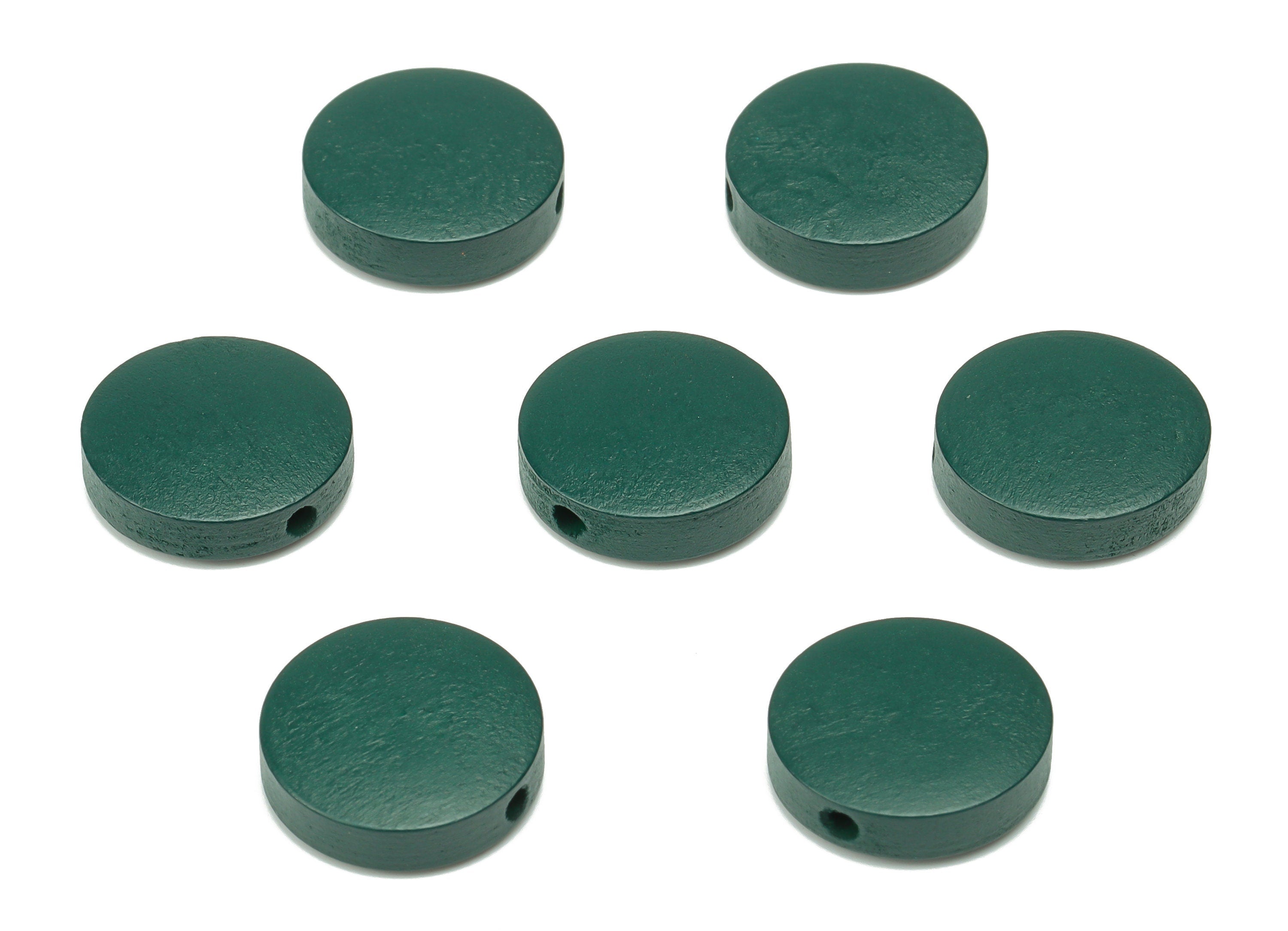 Hemu Wood Round Earring Connector - Hemu Wood Circle Charms and Beads - DIY Jewelry Making Supplies - 14.9x14.9x4.57mm - BB1185A - DOMEDBAZAAR