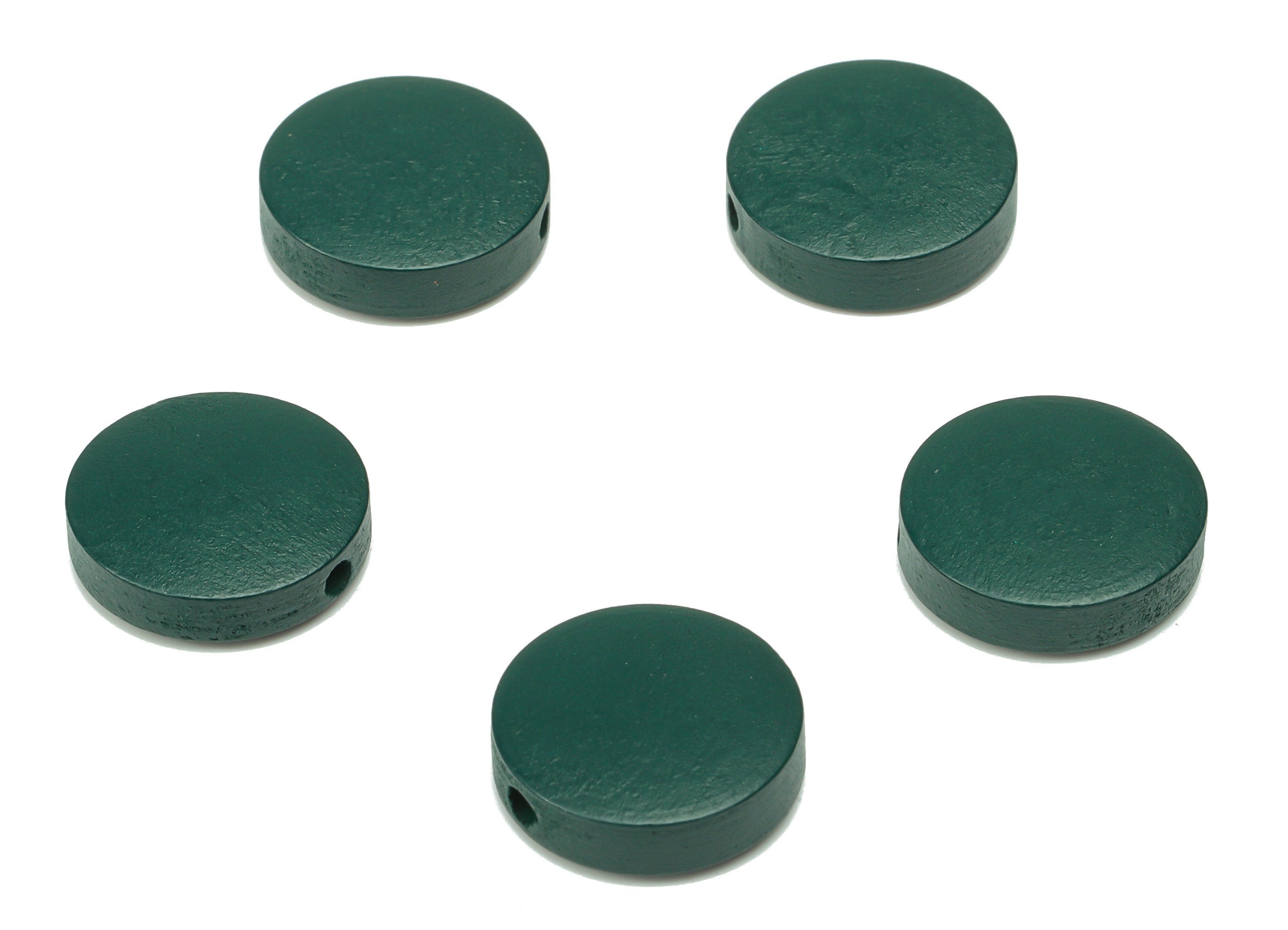 Hemu Wood Round Earring Connector - Hemu Wood Circle Charms and Beads - DIY Jewelry Making Supplies - 14.9x14.9x4.57mm - BB1185A - DOMEDBAZAAR