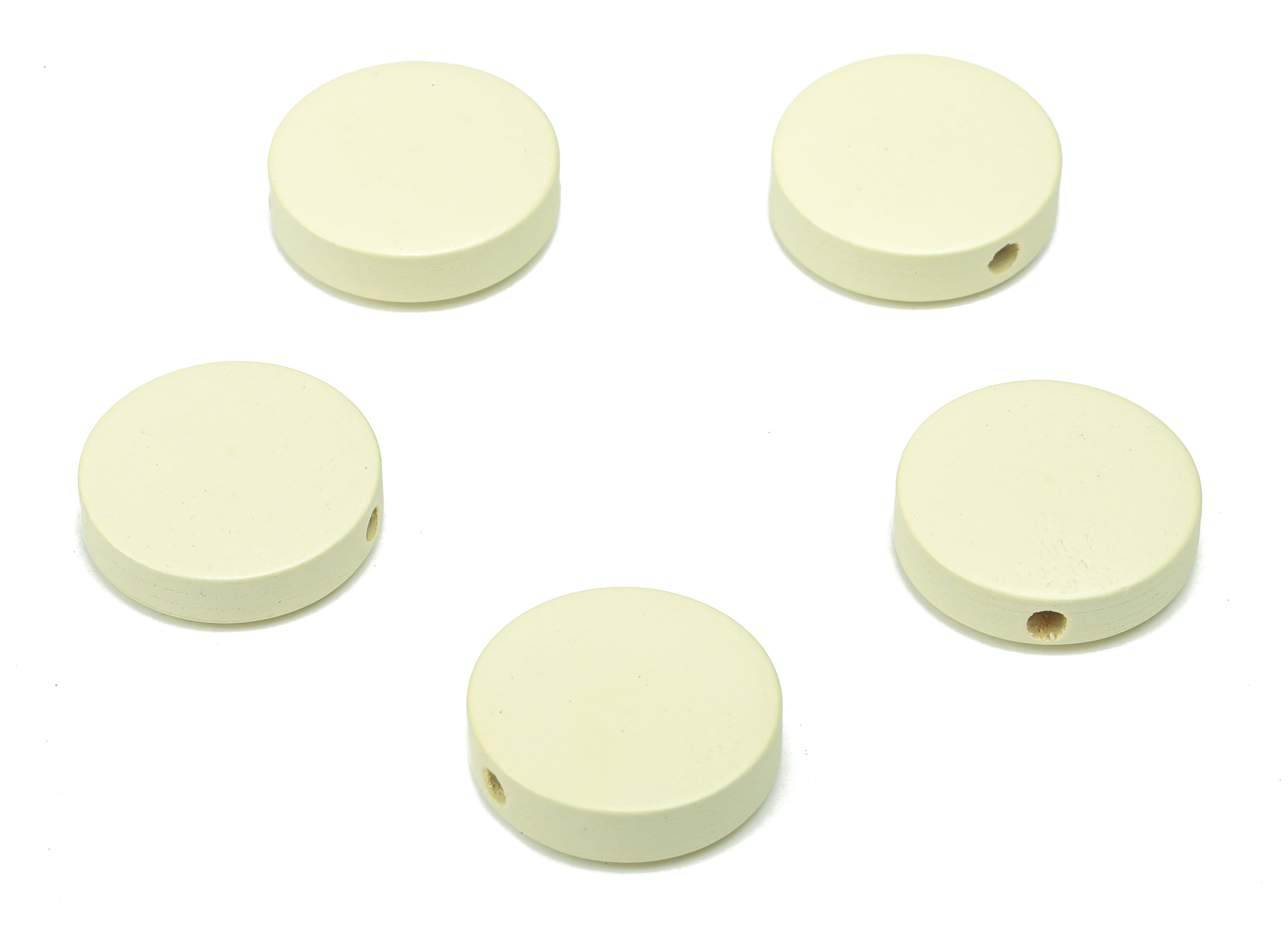 Hemu Wood Round Earring Connector - Hemu Wood Circle Charms and Beads - DIY Jewelry Making Supplies - 14.9x14.9x4.57mm - BB1185B - DOMEDBAZAAR