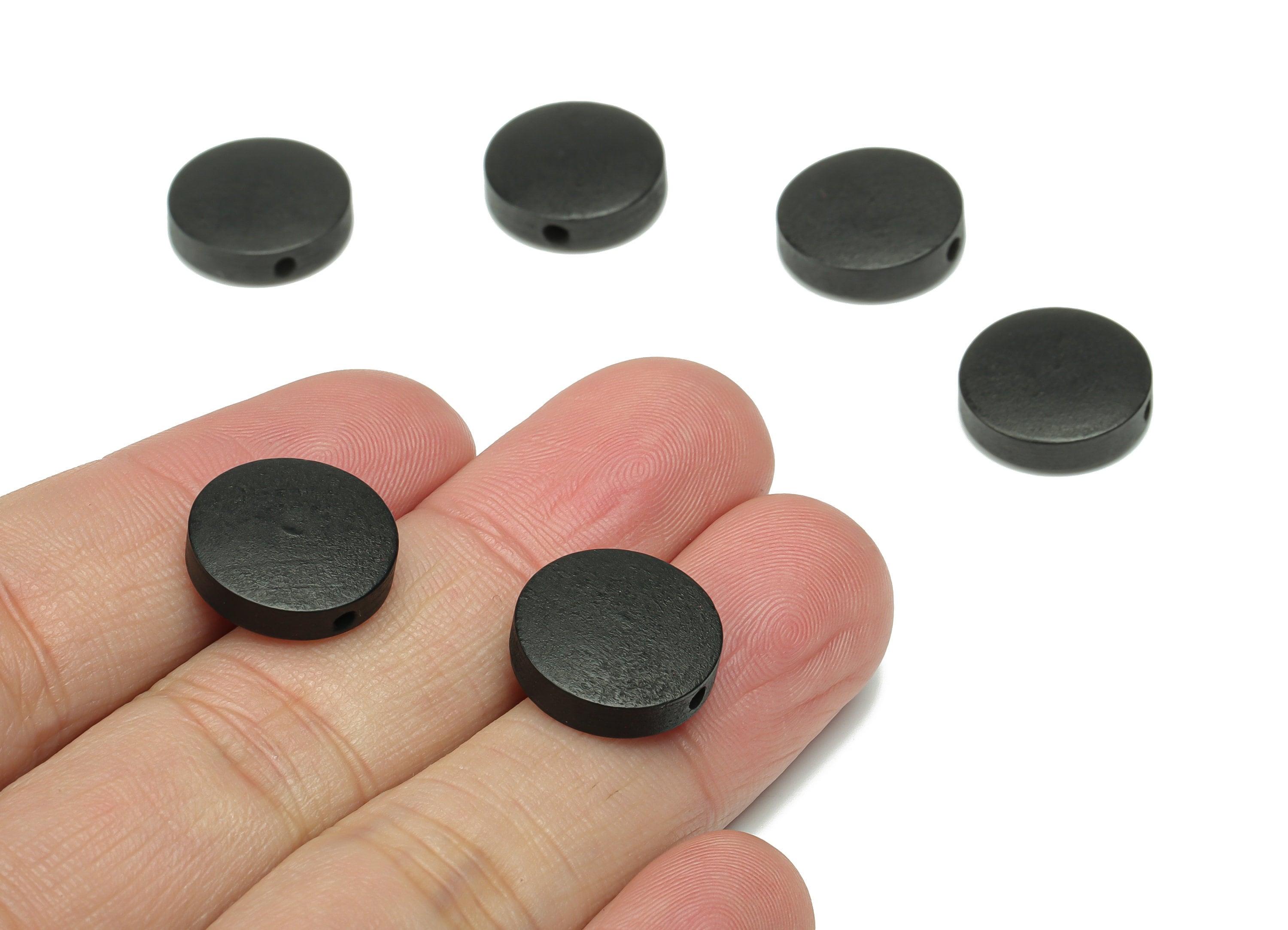 Hemu Wood Round Earring Connector - Hemu Wood Circle Charms and Bead - DIY Jewelry Making Supplies - 14.87x14.87x4.16mm - BB1181B - DOMEDBAZAAR