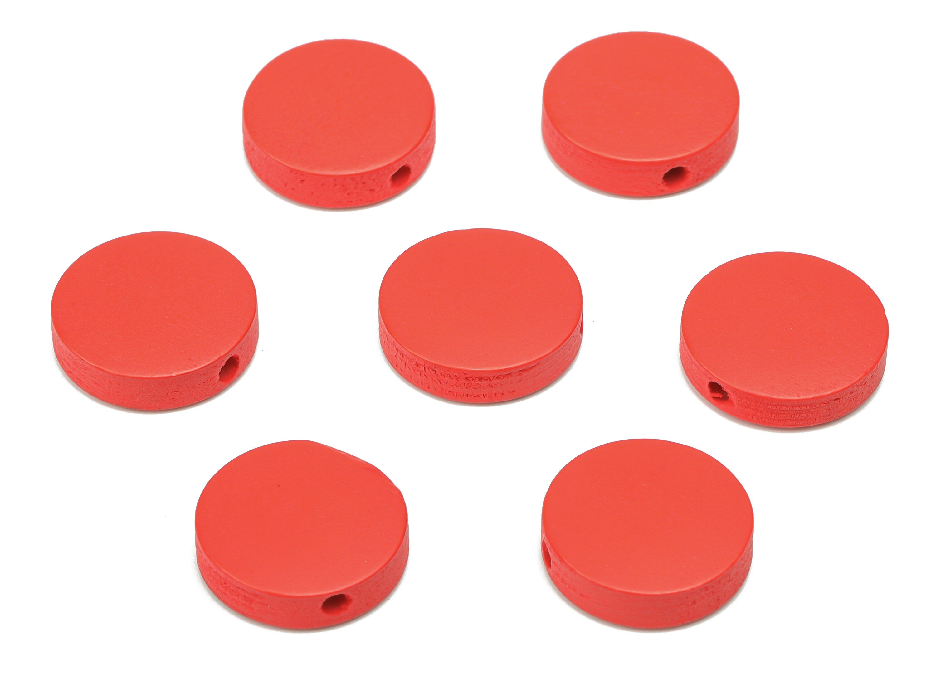 Hemu Wood Round Earring Connector - Hemu Wood Circle Charms and Bead - DIY Jewelry Making Supplies - 14.87x14.87x4.16mm - BB1181C - DOMEDBAZAAR