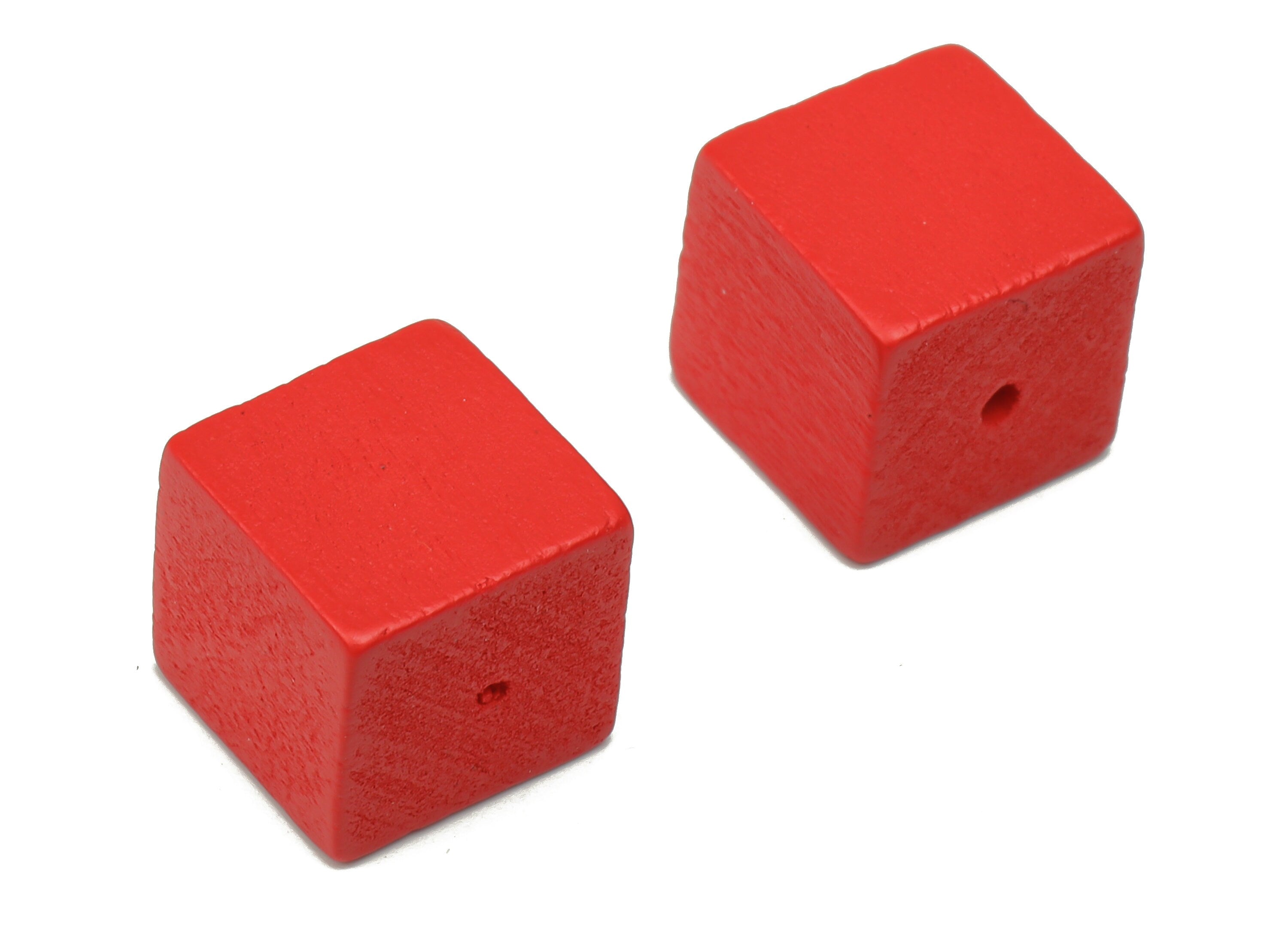 Hemu Wood Square Earring Connector - Hemu Wood Square Cube Beads - DIY Jewelry Making Supplies - 12.03x12.03x11.55mm - BB1180A - DOMEDBAZAAR