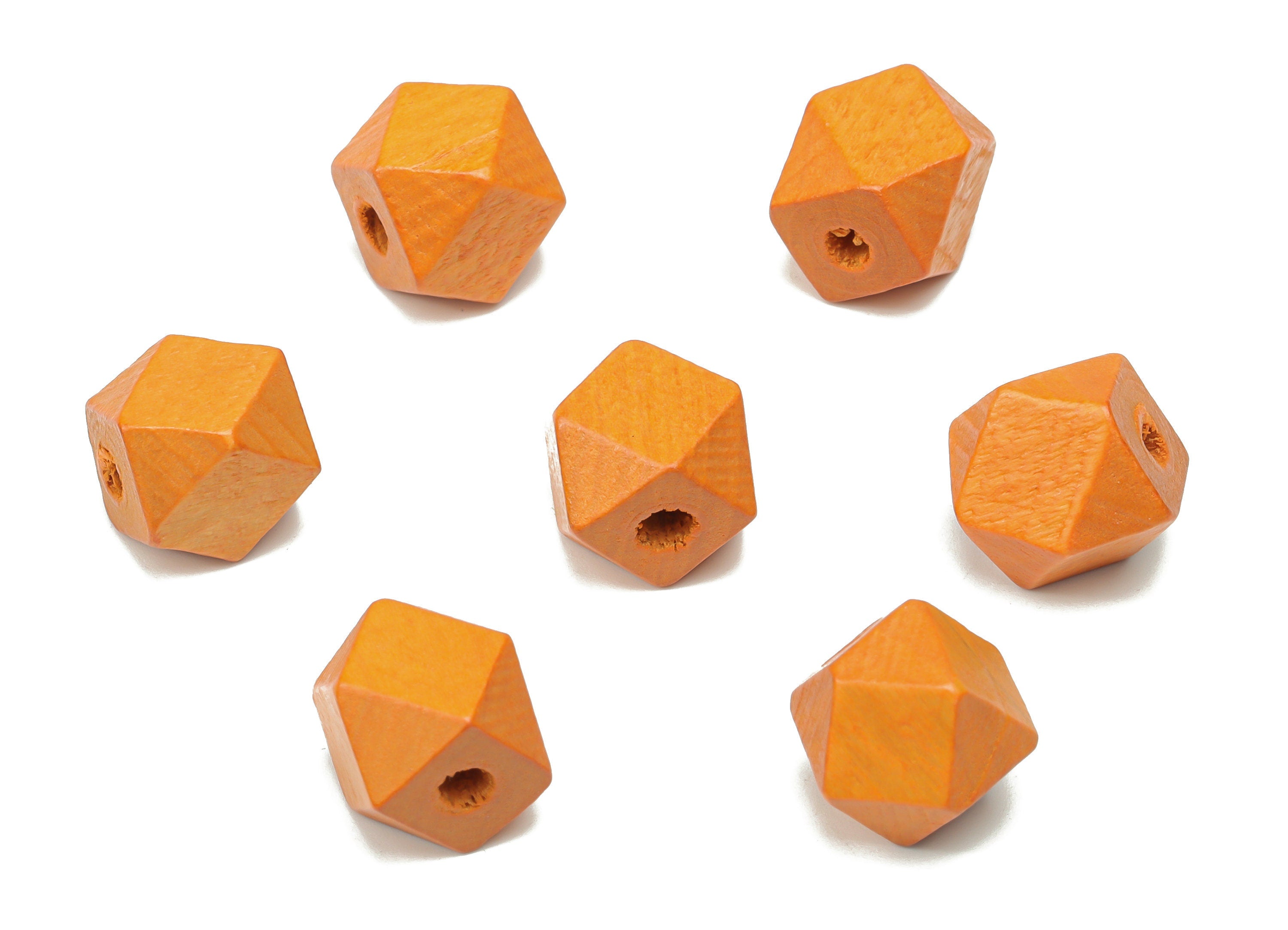 Hemu Wood Faceted Icosahedron Bead Earring Connector - Hemu Wood Faceted Icosahedron Bead - Jewelry Supplies - 9.6x9.6x9.85mm - BB1178B - DOMEDBAZAAR