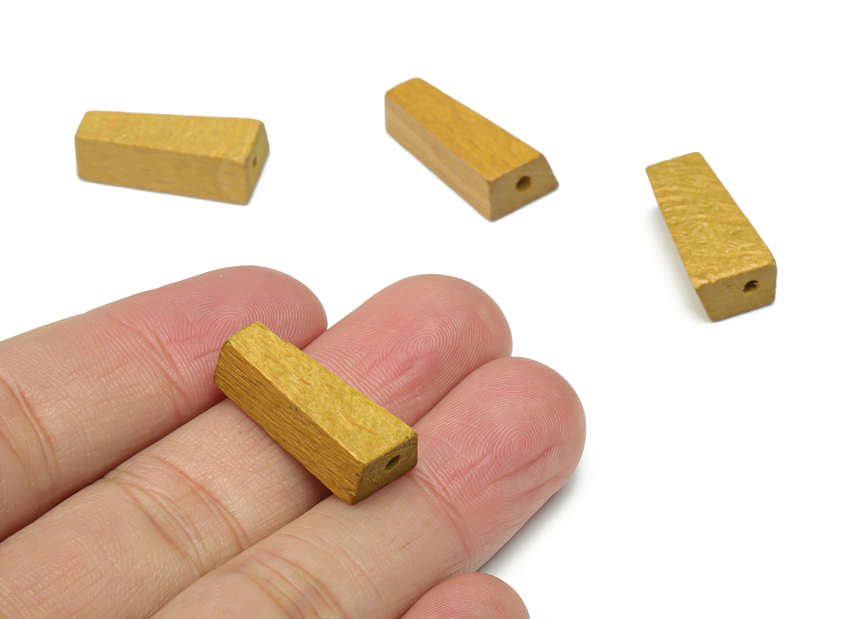 Hemu Wood Geometry Earring Connector - Hemu Wood Irregular Charms and Beads - DIY Jewelry Making Supplies - 21.78x9.76x7.05mm - BB1203 - DOMEDBAZAAR