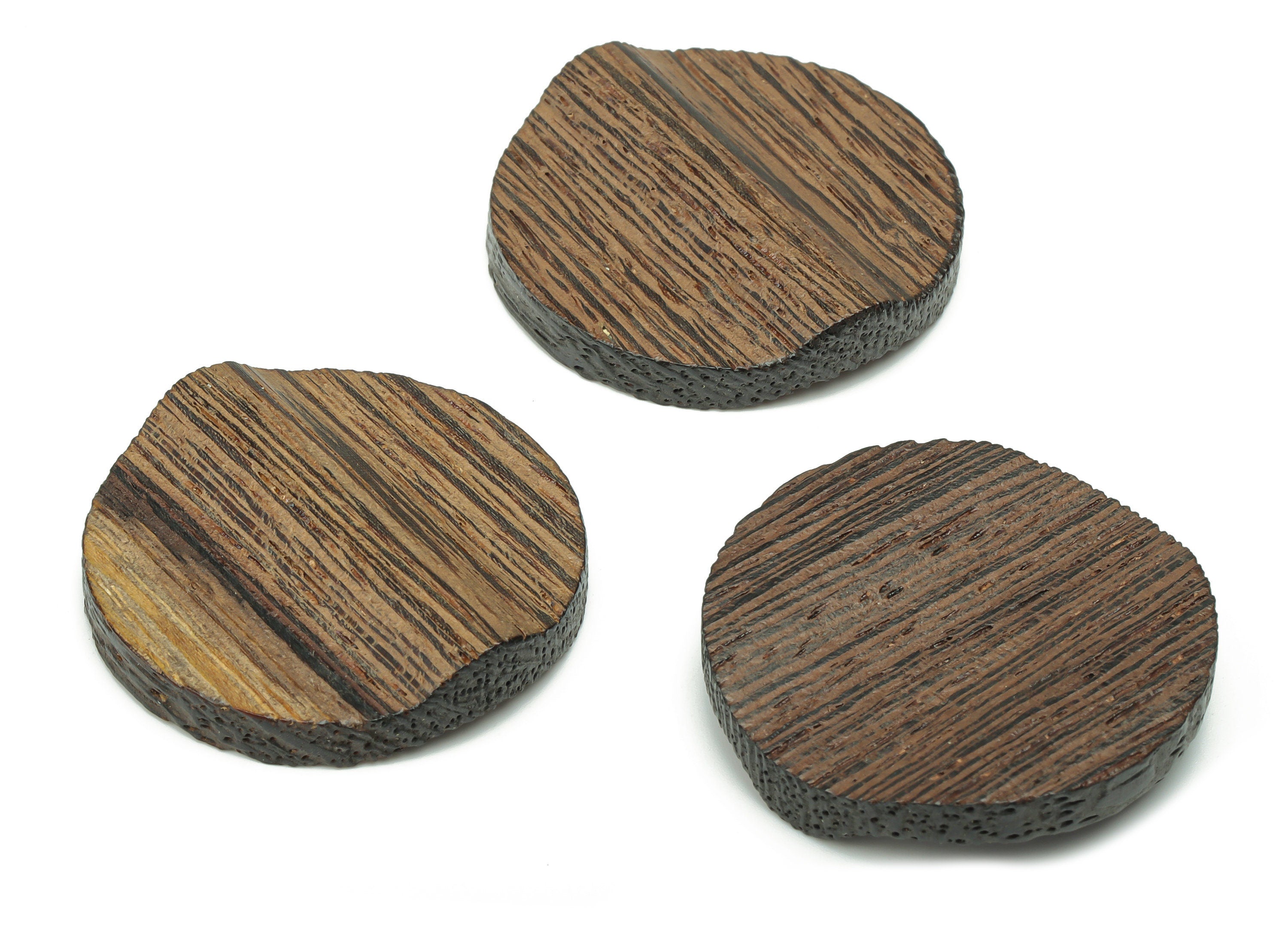 Hemu Wood Faceted Round Decorate - Hemu Wood Circle Charms and Disc - DIY Jewelry Making Supplies - 34.98x34.98x5.41mm - BB1195 - DOMEDBAZAAR