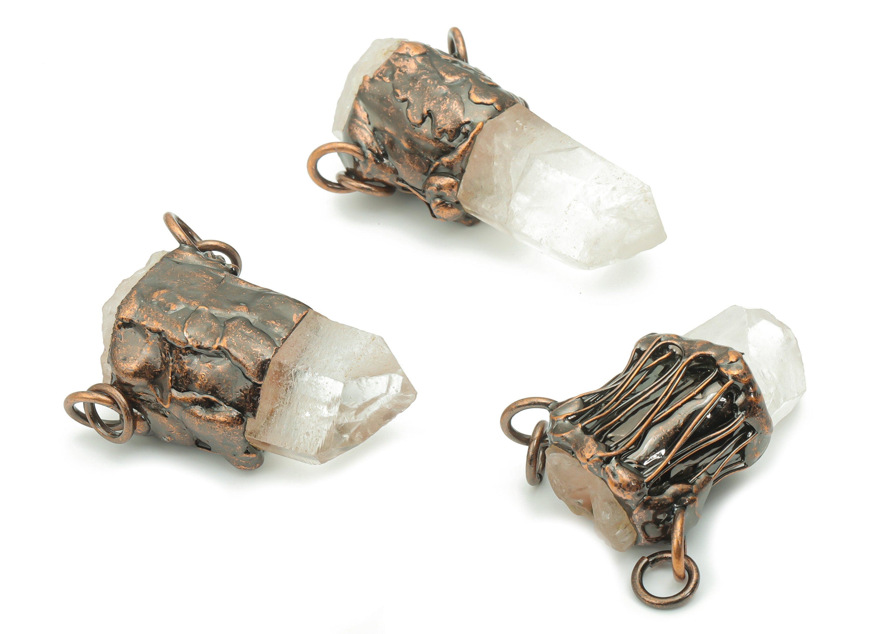 Clear Quartz Bullet Pendant – Natural Irregular Big Crystal Charm – DIY Jewelry Supplies – Average Size - 42.83×22.85×14.41mm - NS1346 - DOMEDBAZAAR