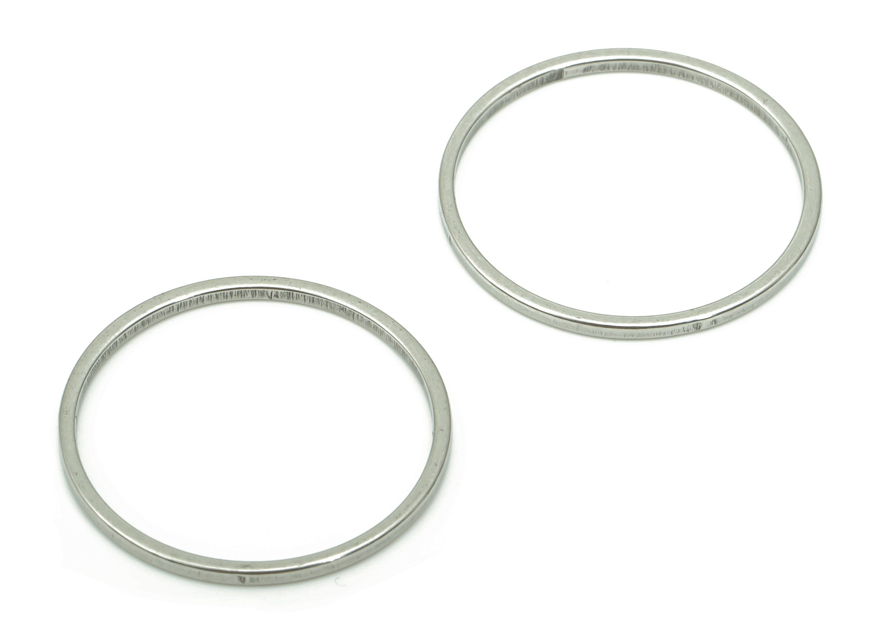 Stainless Steel 201 Round Hoop Connector - 19*1*1mm - Stainless Steel 201 Circle Ring Links - Jewelry Supplies - 18.78x18.78x1mm - SS1367-19 - DOMEDBAZAAR