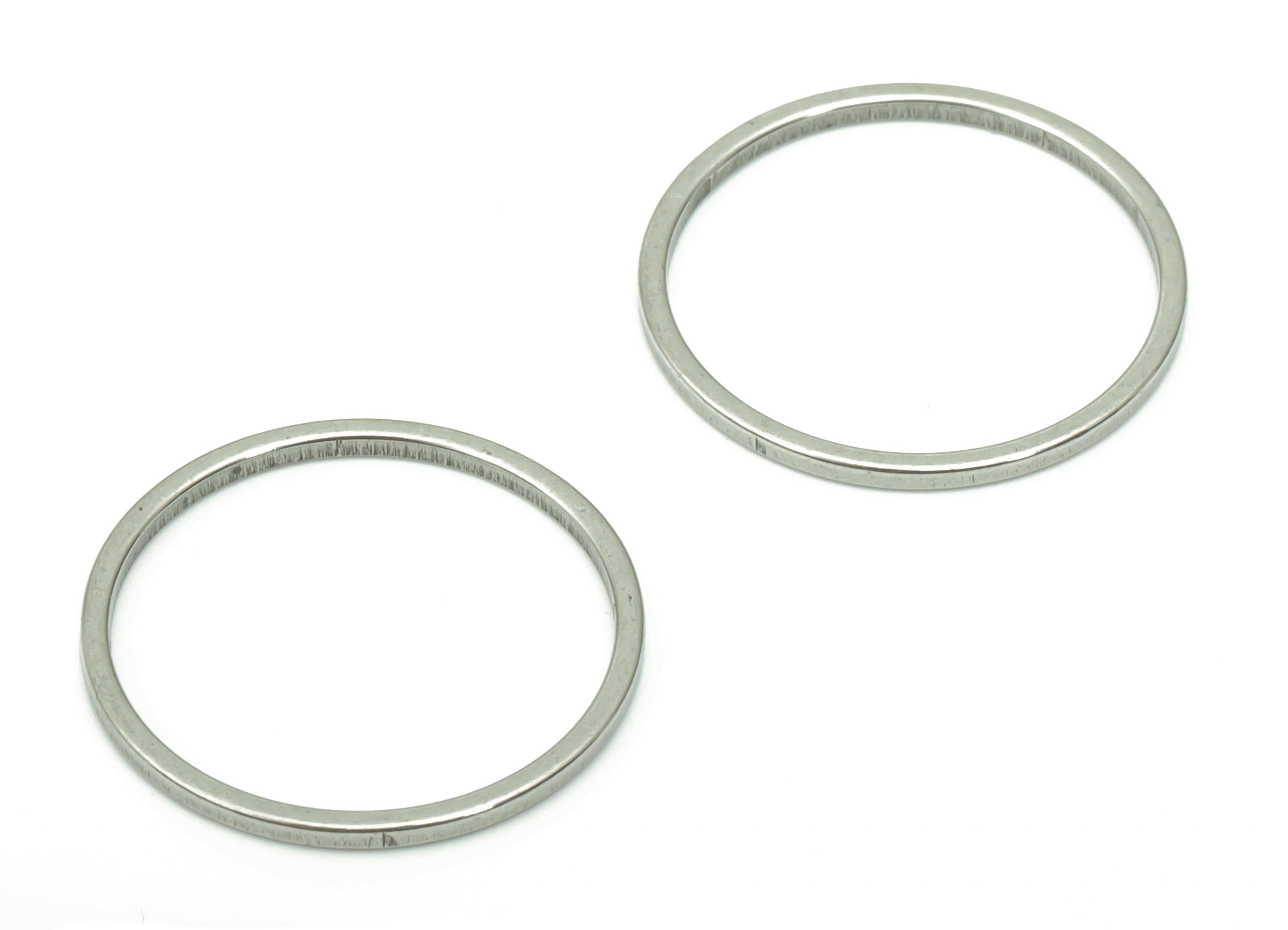 Stainless Steel 201 Round Hoop Connector - 17*1*1mm - Stainless Steel 201 Circle Ring Links - Jewelry Supplies - 16.83x16.83x1mm - SS1367-17 - DOMEDBAZAAR