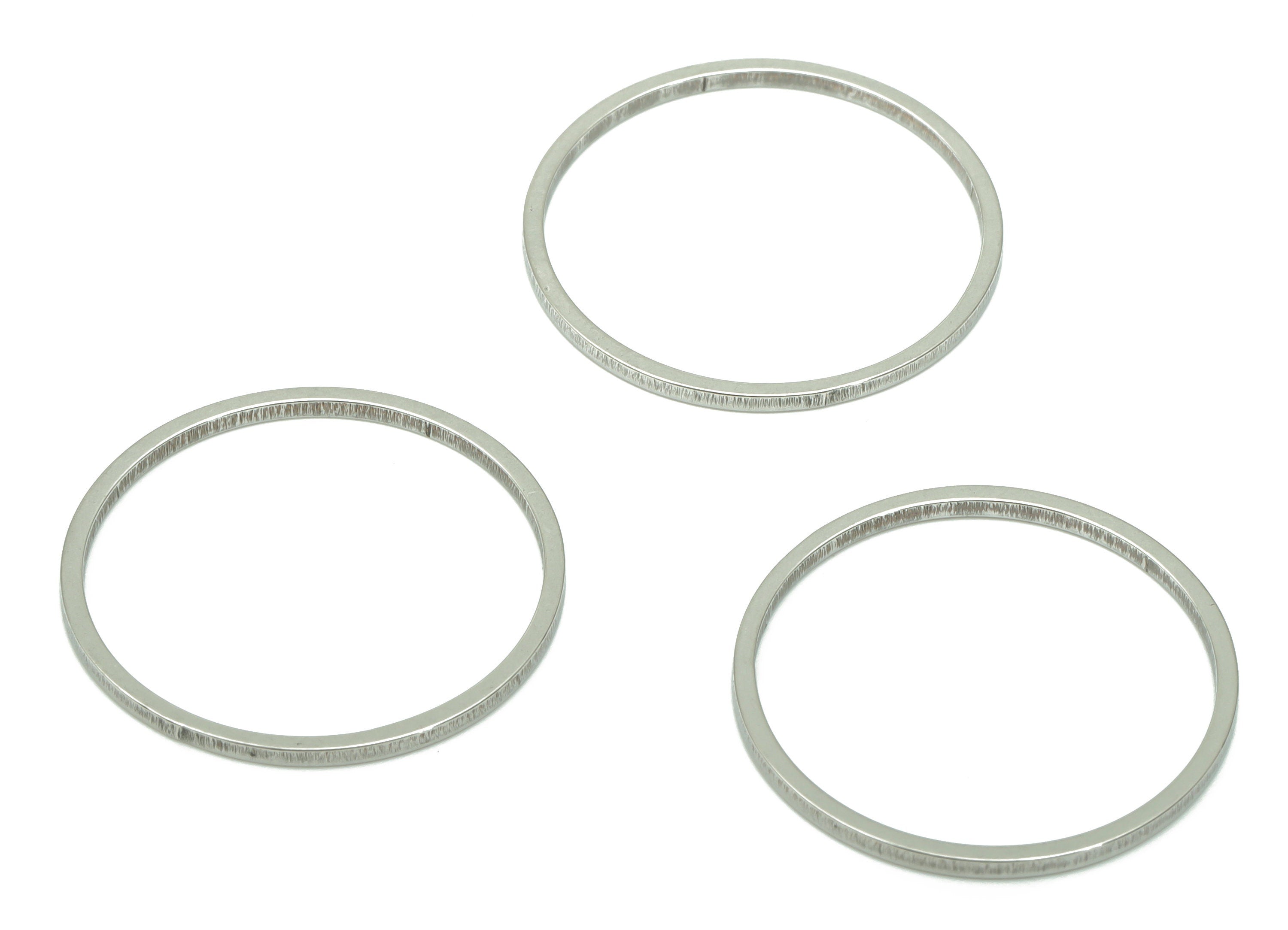 Stainless Steel 201 Round Hoop Connector - 20*1*1mm - Stainless Steel 201 Circle Ring Links - Jewelry Supplies - 19.68x19.68x1mm - SS1367-20 - DOMEDBAZAAR