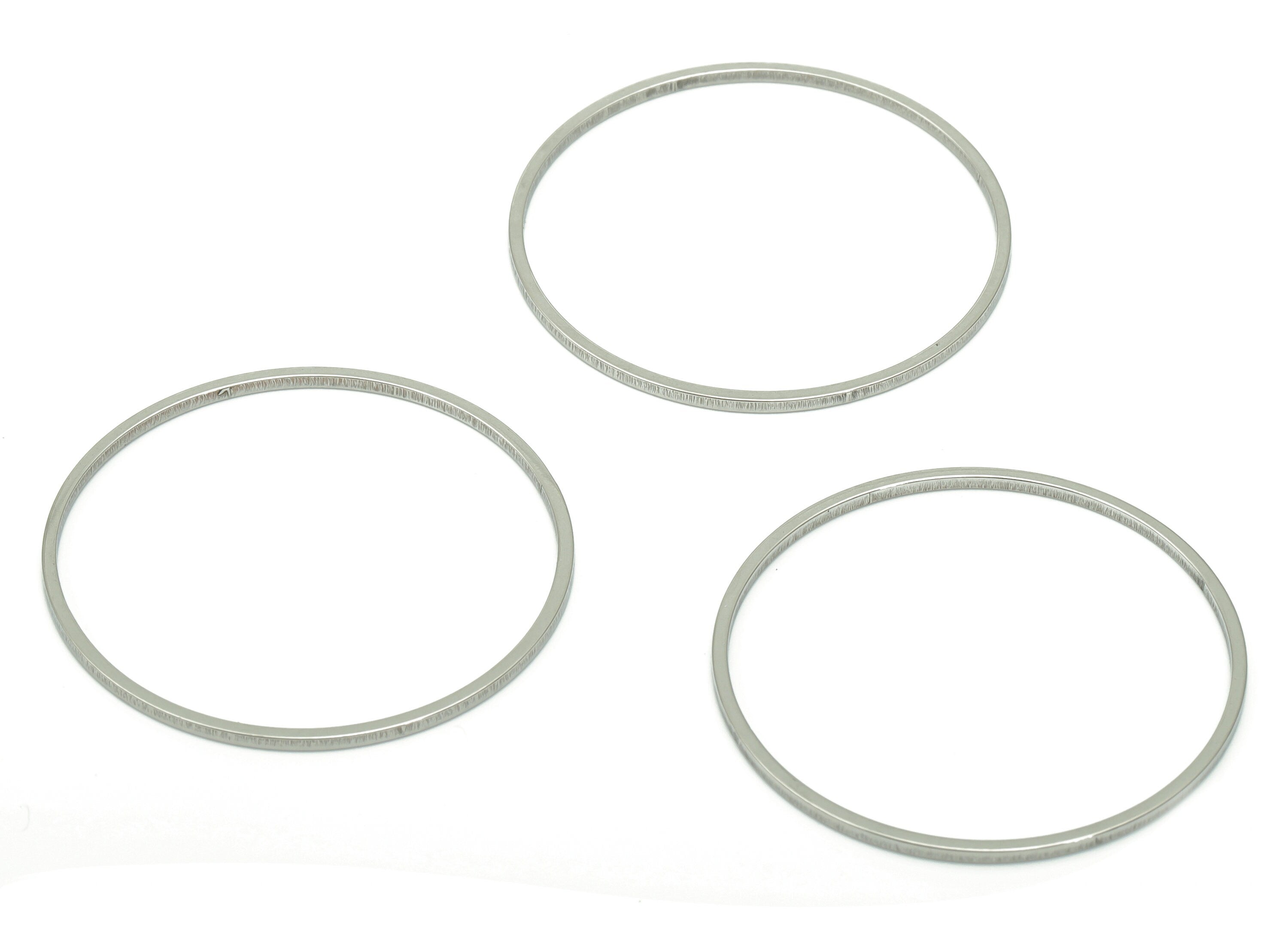 Stainless Steel 201 Round Hoop Connector - 30*1*1mm - Stainless Steel 201 Circle Ring Links - Jewelry Supplies - 29.79x29.79x1mm - SS1367-30 - DOMEDBAZAAR