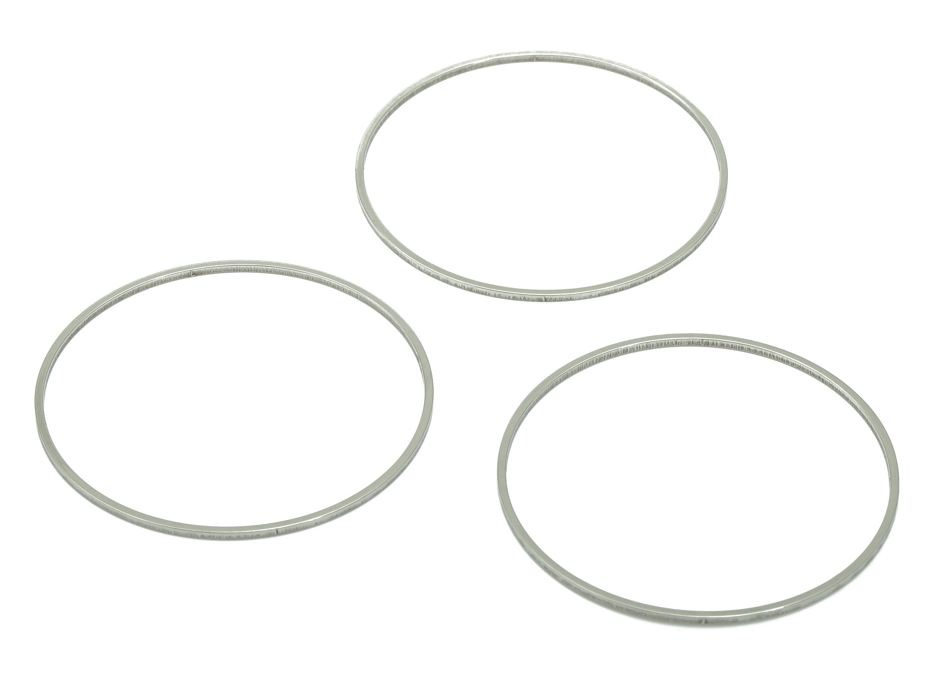 Stainless Steel 201 Round Hoop Connector - 40*1*1mm - Stainless Steel 201 Circle Ring Links - Jewelry Supplies - 39.89x39.89x1mm - SS1367-40 - DOMEDBAZAAR