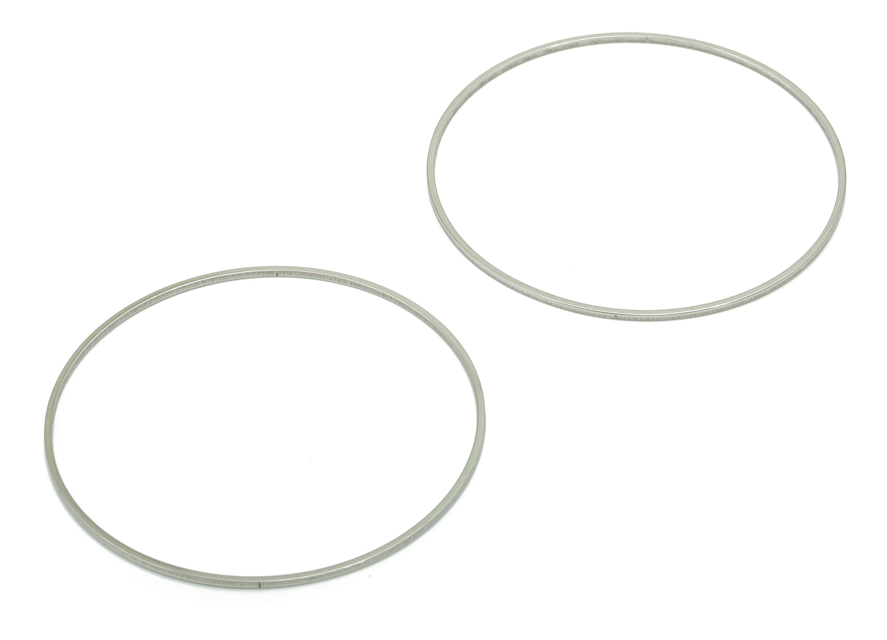 Stainless Steel 201 Round Hoop Connector - 50*1*1mm - Stainless Steel 201 Circle Ring Links - Jewelry Supplies - 49.82x49.82x1mm - SS1367-50 - DOMEDBAZAAR
