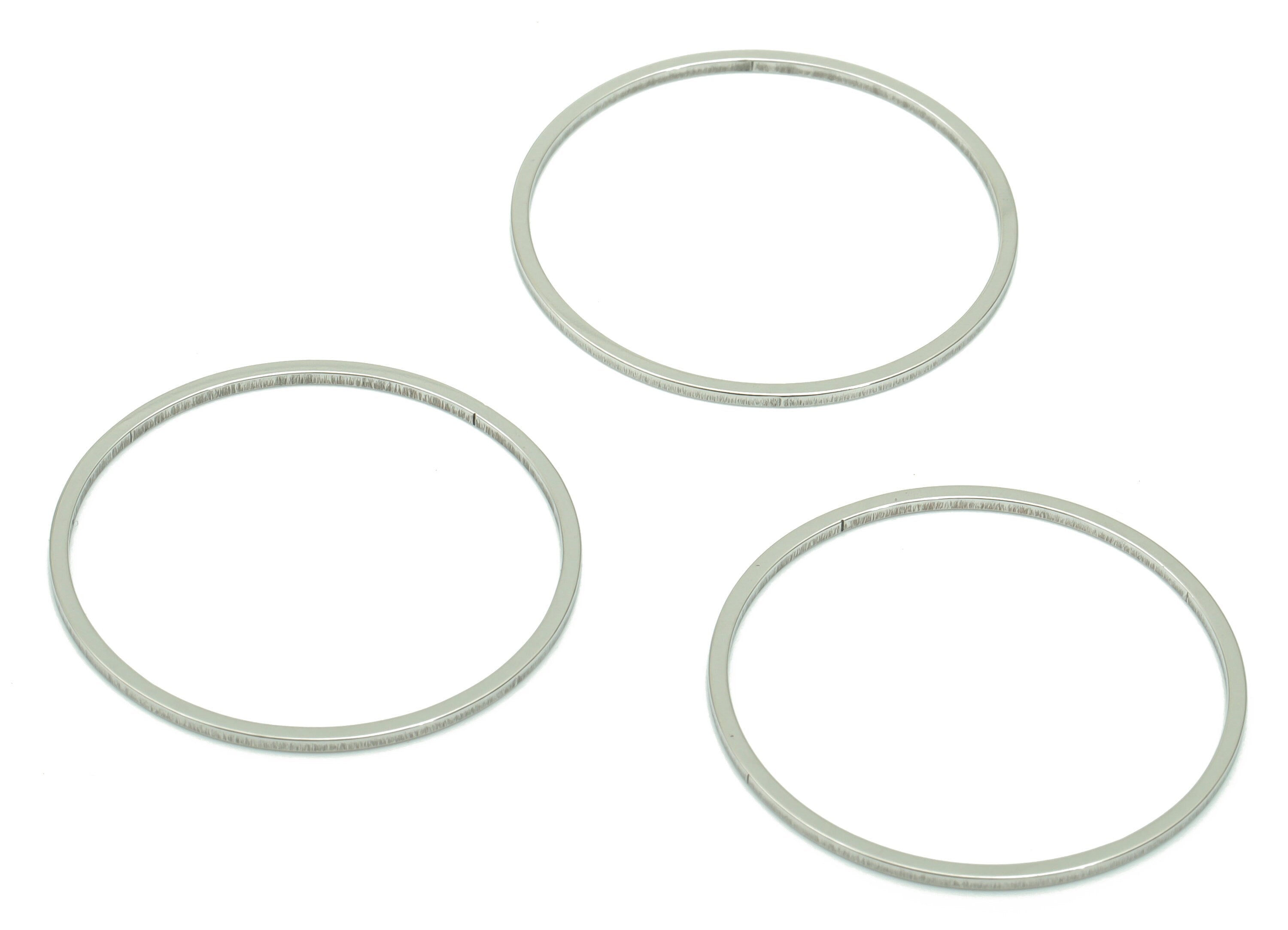 Stainless Steel 201 Round Hoop Earring Connector - 25*0.8*0.8mm - Stainless Steel 201 Circle Ring Links - 24.82x24.82x0.78mm - SS1368-25 - DOMEDBAZAAR