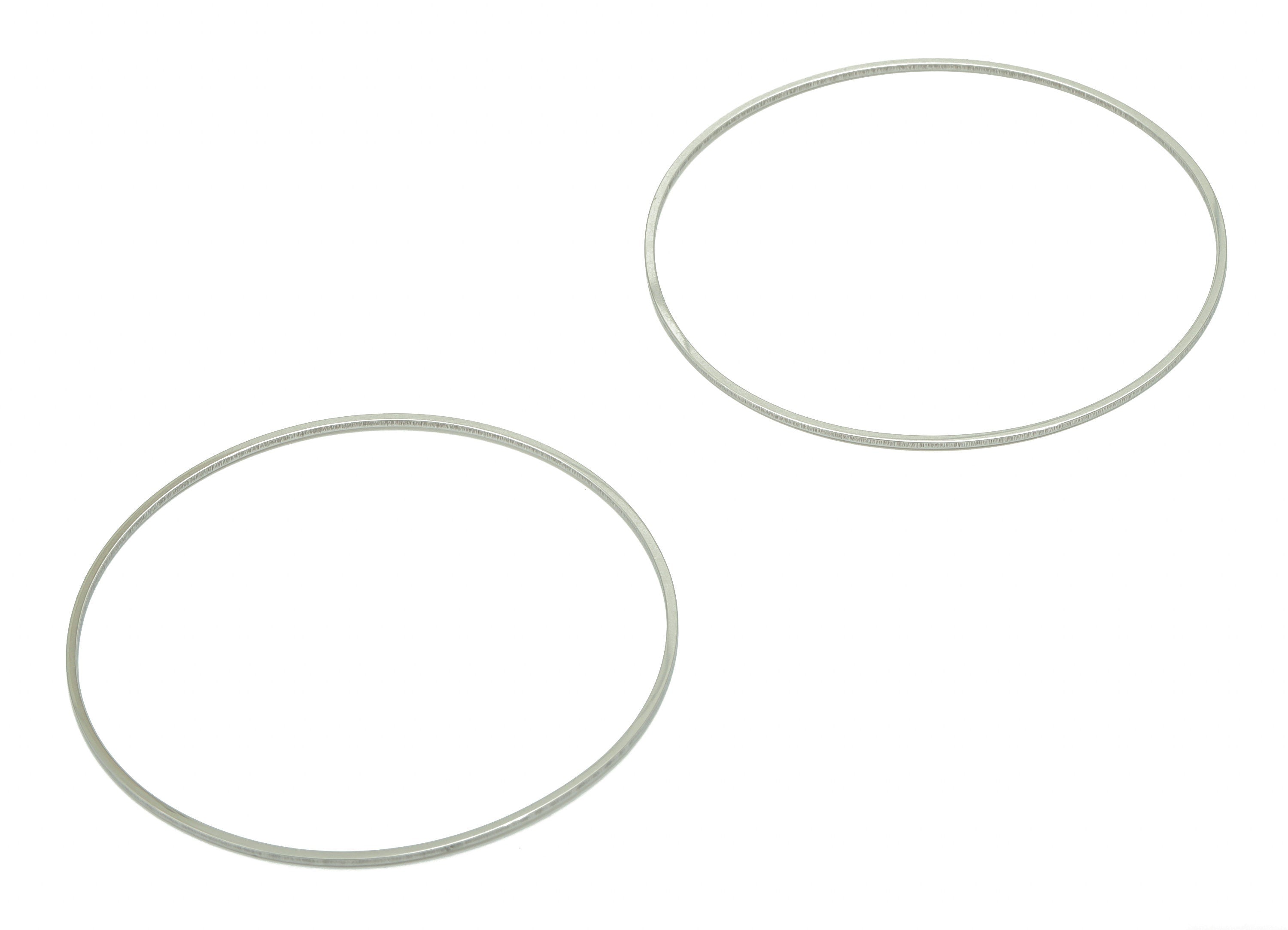 Stainless Steel 201 Round Hoop Earring Connector - 50*0.8*0.8mm - Stainless Steel 201 Circle Ring Links - 49.72x49.72x0.77mm - SS1368-50 - DOMEDBAZAAR