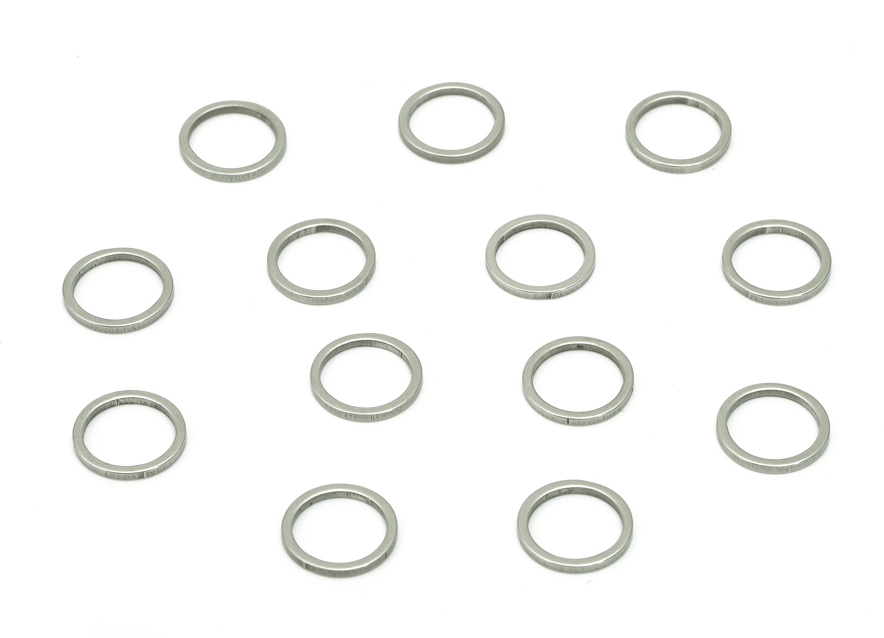 Stainless Steel 201 Round Hoop Connector - 10*1*1mm - Stainless Steel 201 Circle Ring Links - Jewelry Supplies - 9.92x9.92x1mm - SS1367-10 - DOMEDBAZAAR