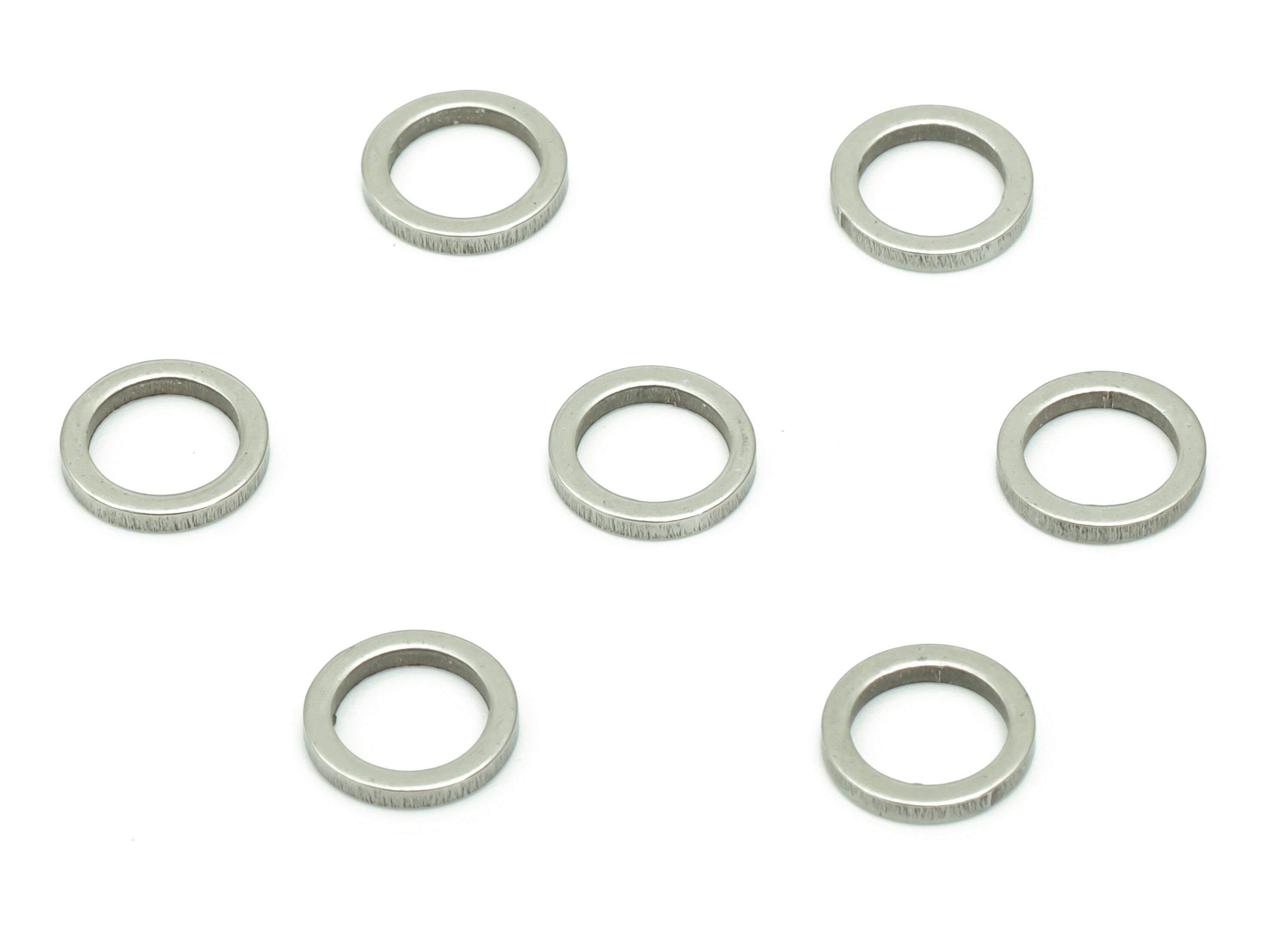 Stainless Steel 201 Round Hoop Connector - 7*1*1mm - Stainless Steel 201 Circle Ring Links - Jewelry Supplies - 6.97x6.97x1mm - SS1367-7 - DOMEDBAZAAR