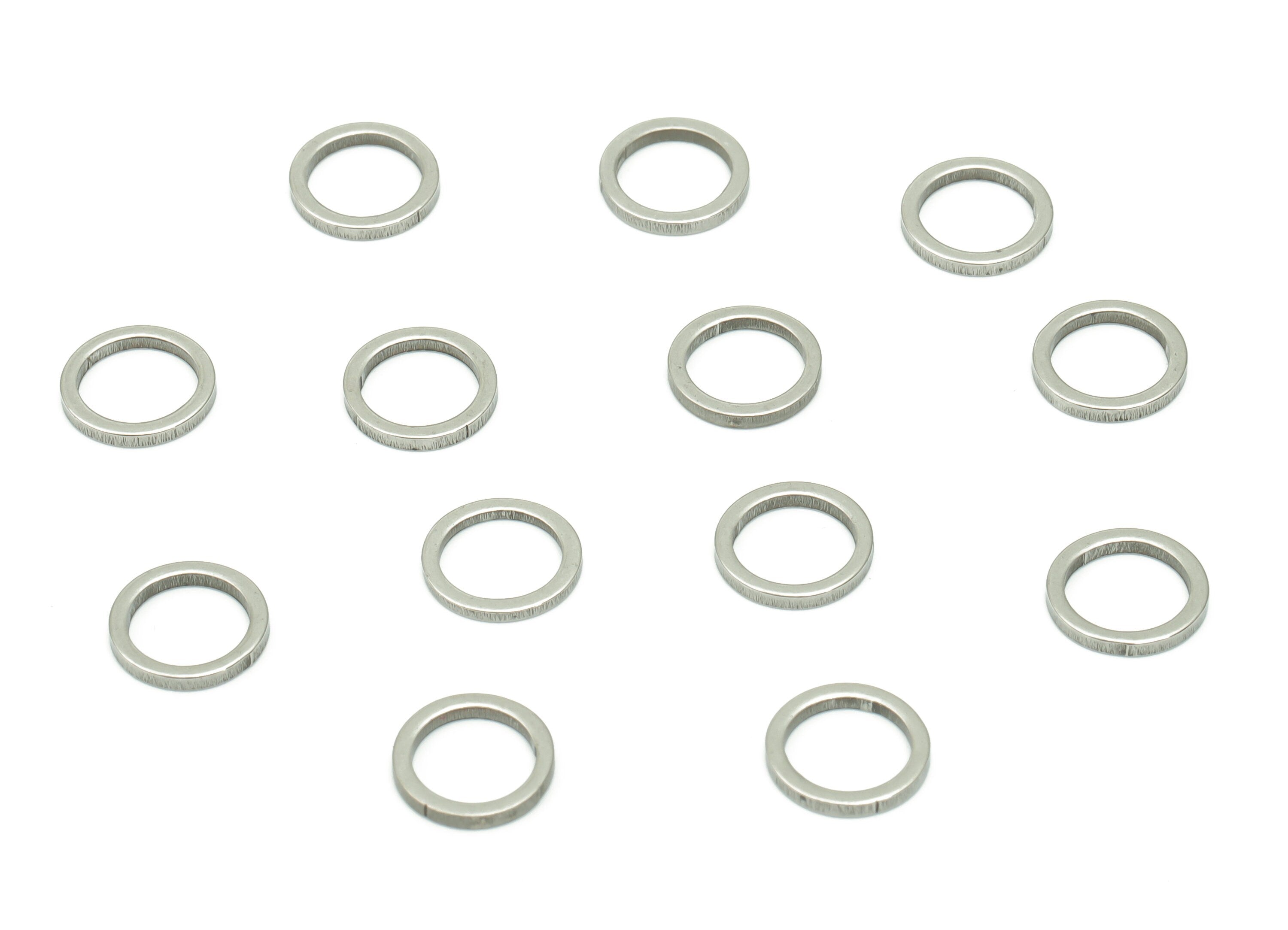 Stainless Steel 201 Round Hoop Connector - 8*1*1mm - Stainless Steel 201 Circle Ring Links - Jewelry Supplies - 7.88x7.88x1mm - SS1367-8 - DOMEDBAZAAR