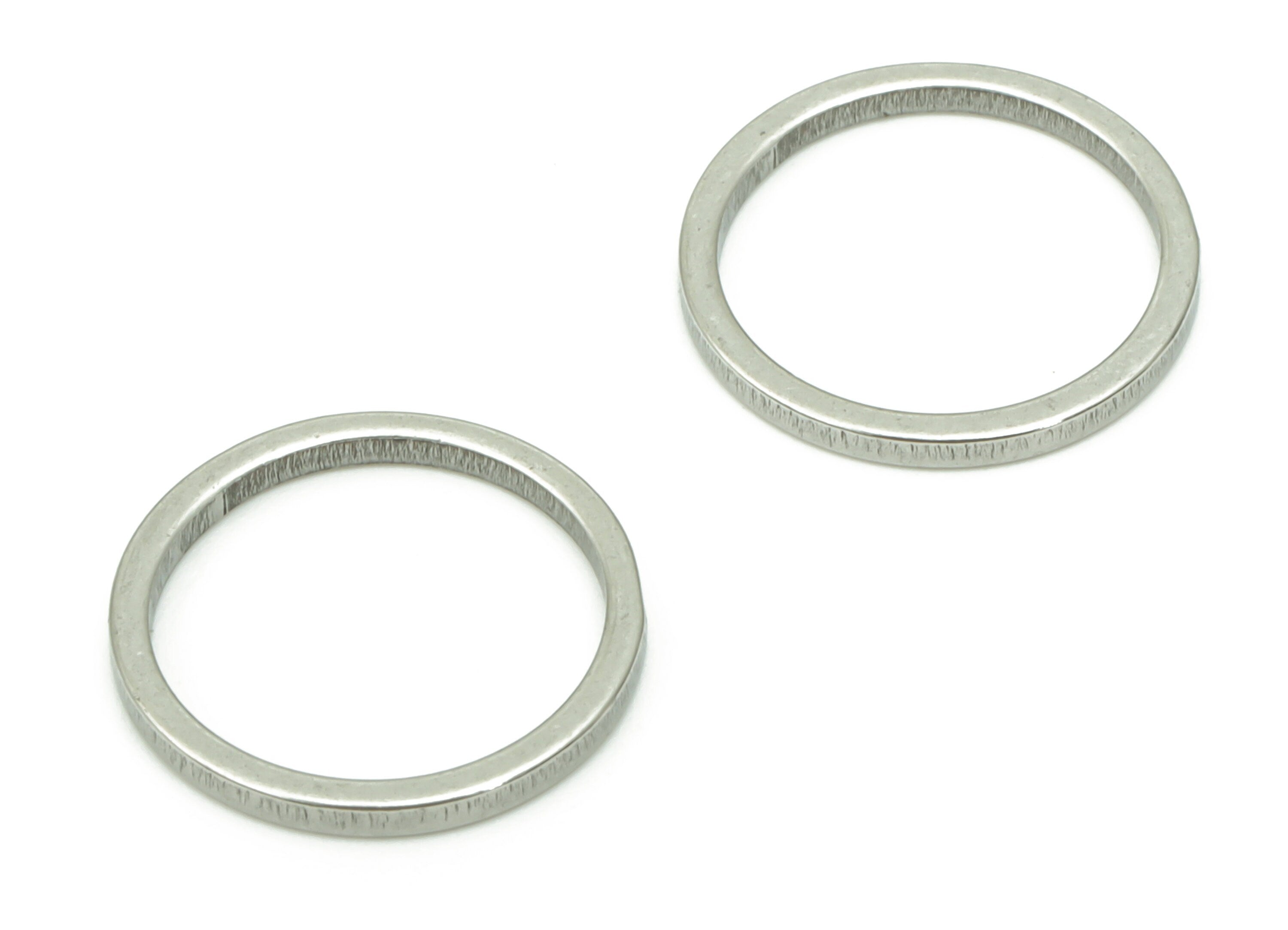 Stainless Steel 201 Round Hoop Connector - 12*1*1mm - Stainless Steel 201 Circle Ring Links - Jewelry Supplies - 11.9x11.9x1mm - SS1367-12 - DOMEDBAZAAR