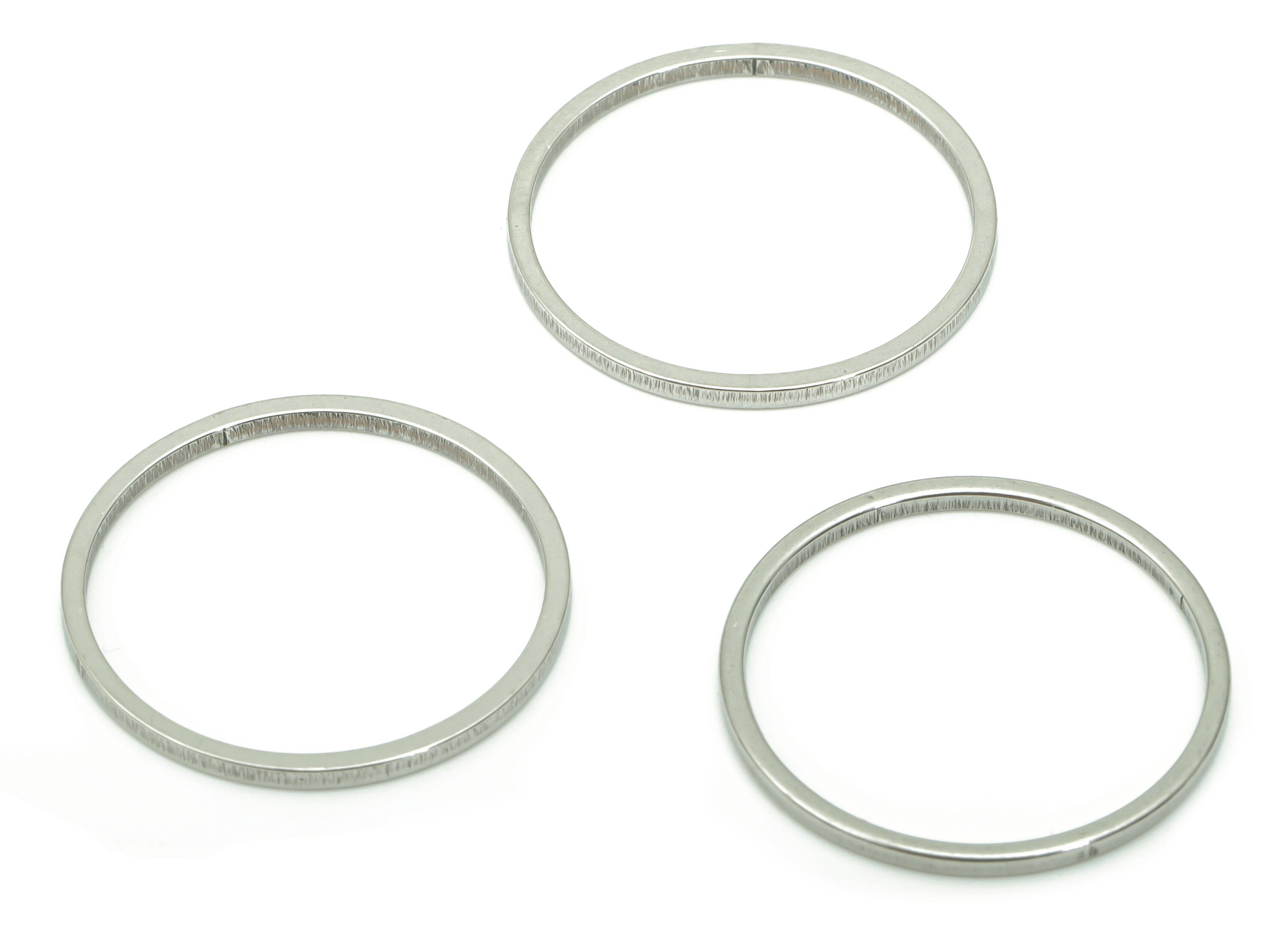 Stainless Steel 201 Round Hoop Connector - 18*1*1mm - Stainless Steel 201 Circle Ring Links - Jewelry Supplies - 17.8x17.8x1mm - SS1367-18 - DOMEDBAZAAR