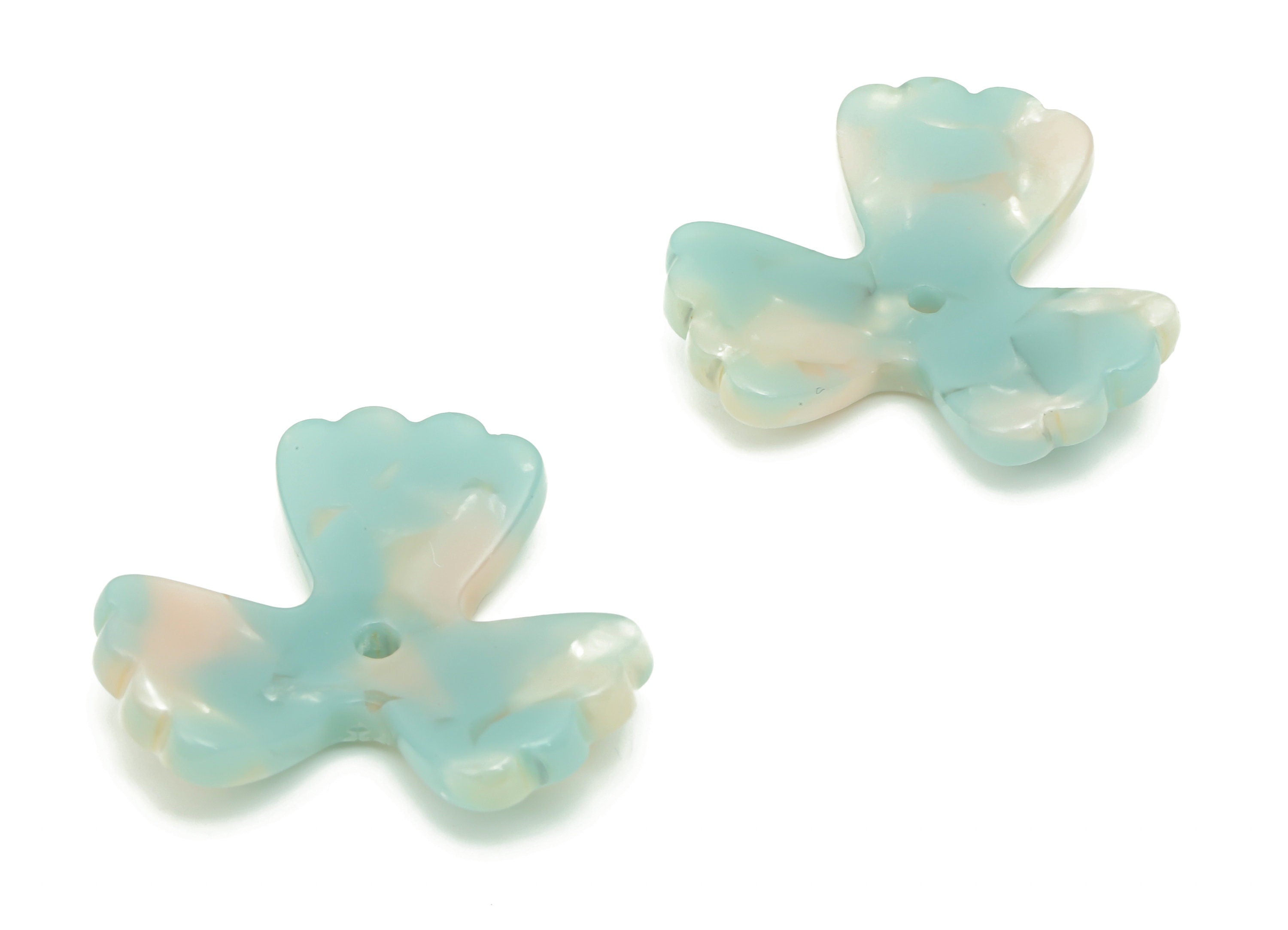 Acetate Flower Earring Charms - Acrylic Flower Pendant - Earring Findings - Jewelry Supplies - Color Code: A36 - 22,6x22,35x7,21mm - AC1324E - DOMEDBAZAAR